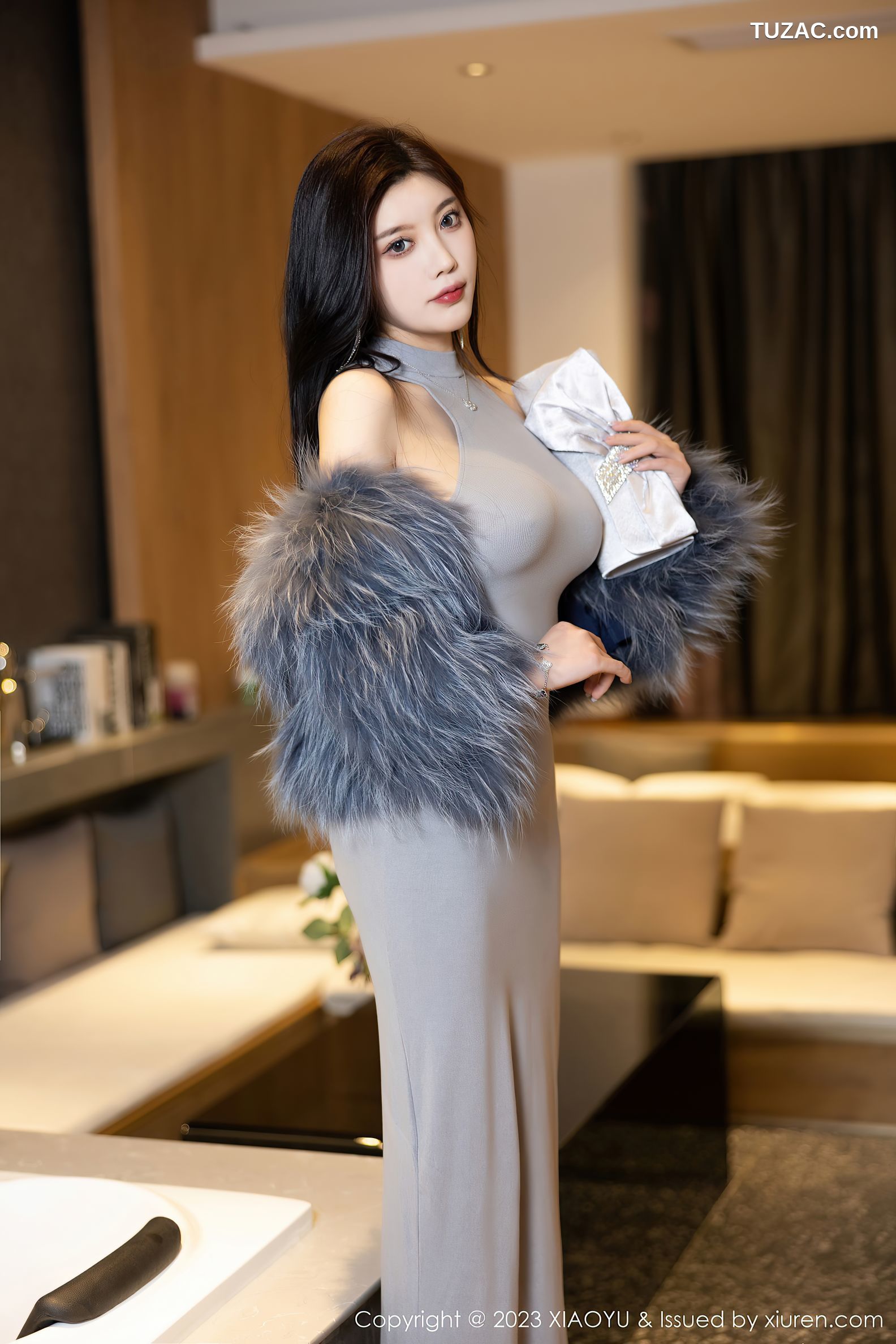 XiaoYu语画界-1051-杨晨晨Yome-贵州旅拍-灰色镂空连衣-2023.06.16