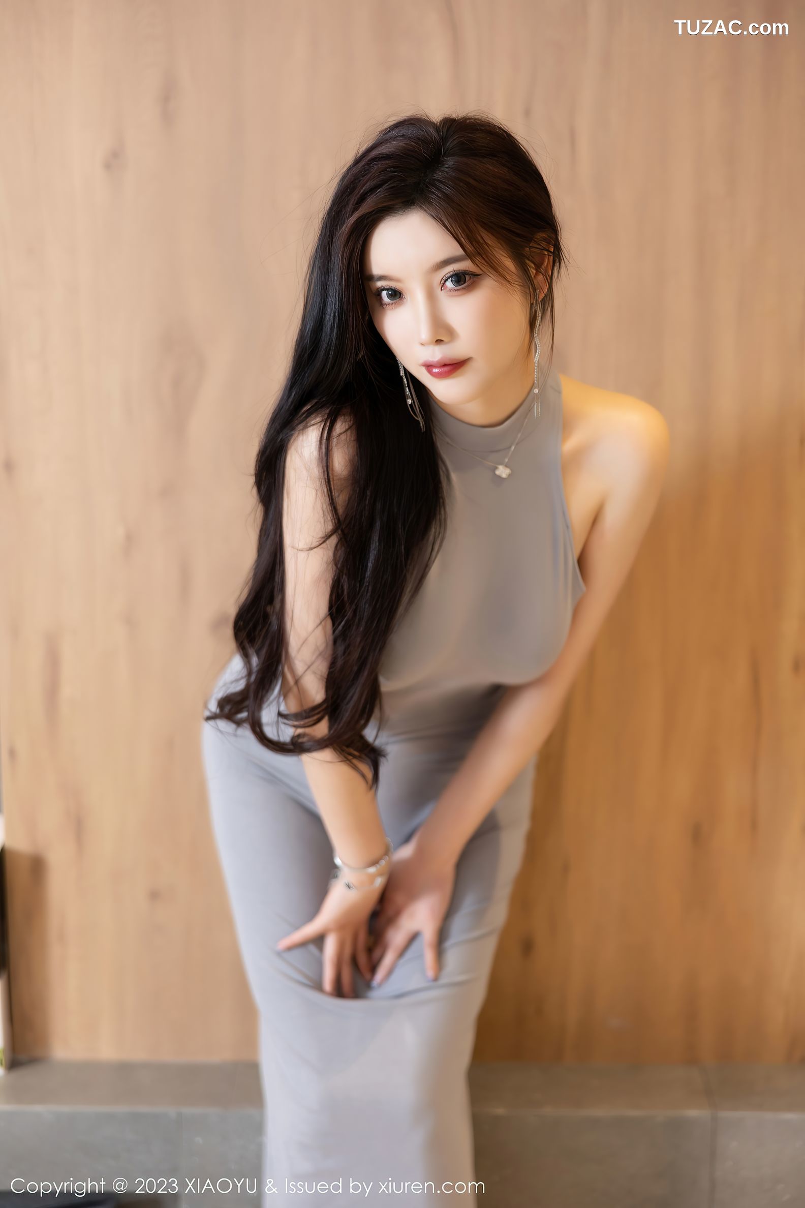 XiaoYu语画界-1051-杨晨晨Yome-贵州旅拍-灰色镂空连衣-2023.06.16