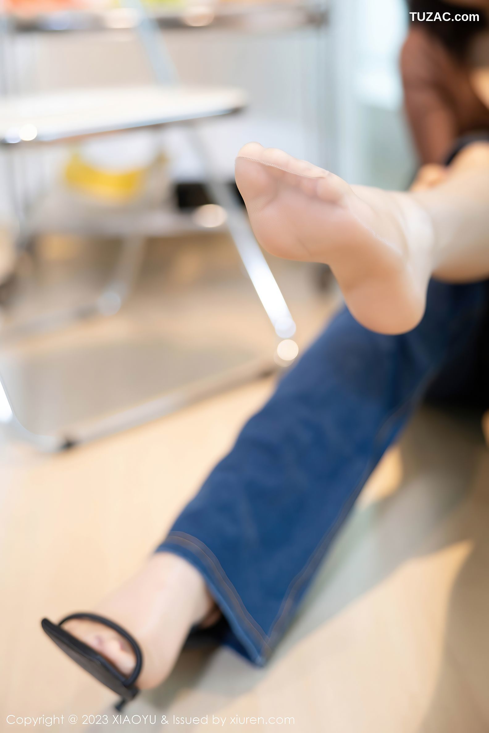 XiaoYu语画界-1055-徐莉芝Booty-褐色透视上衣牛仔裤-2023.06.25