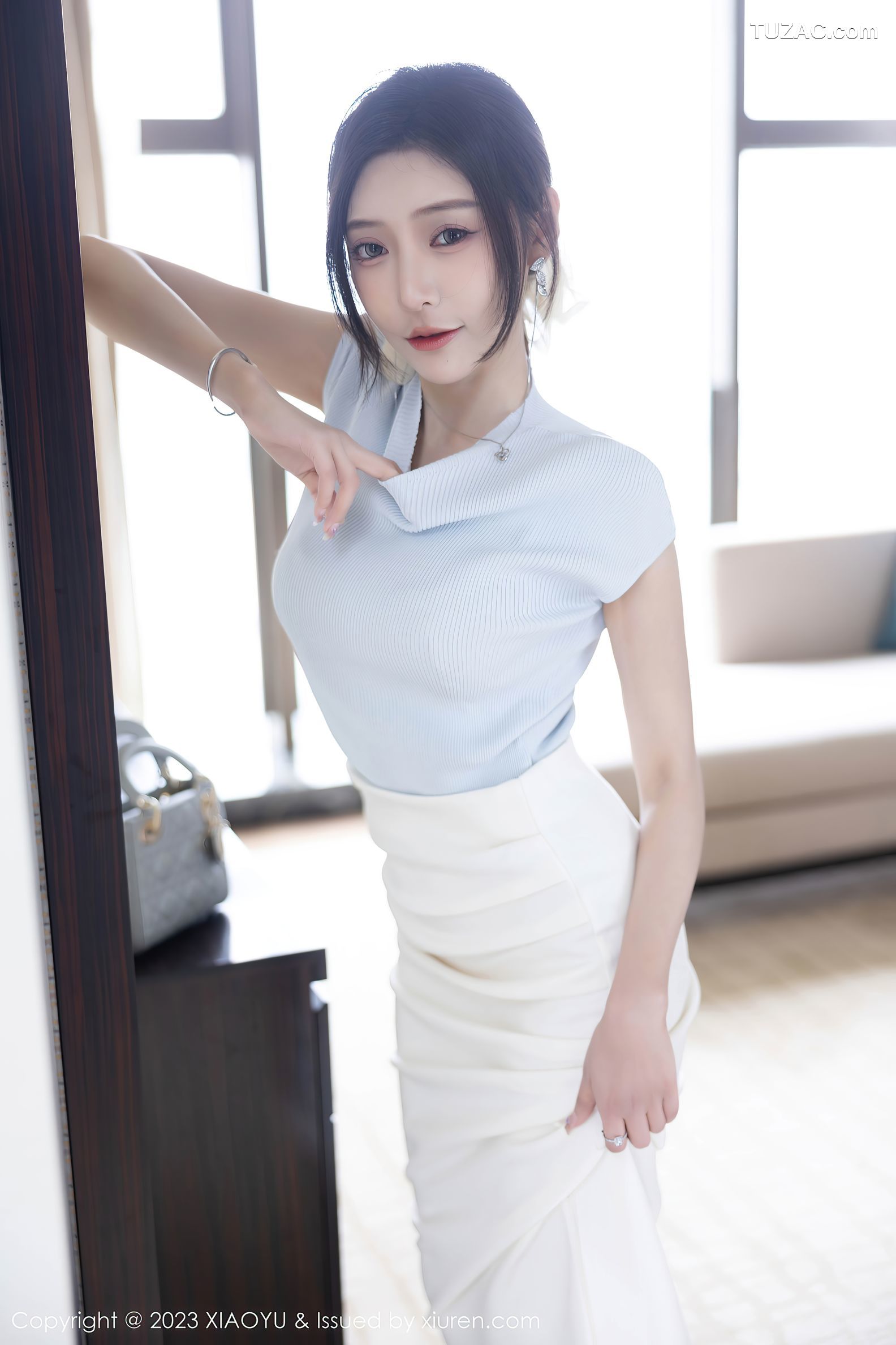 XiaoYu语画界-1059-王馨瑶yanni-白色旗袍奶白色内衣-2023.06.29