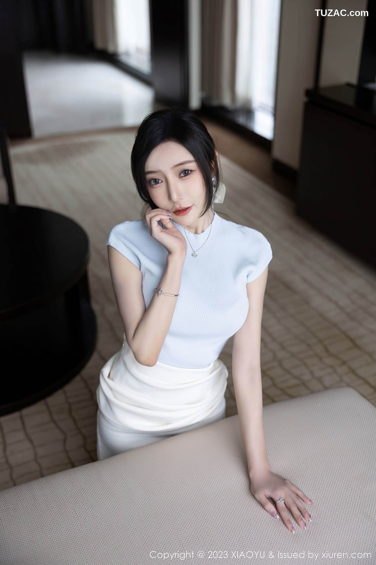 XiaoYu语画界-1059-王馨瑶yanni-白色旗袍奶白色内衣-2023.06.29