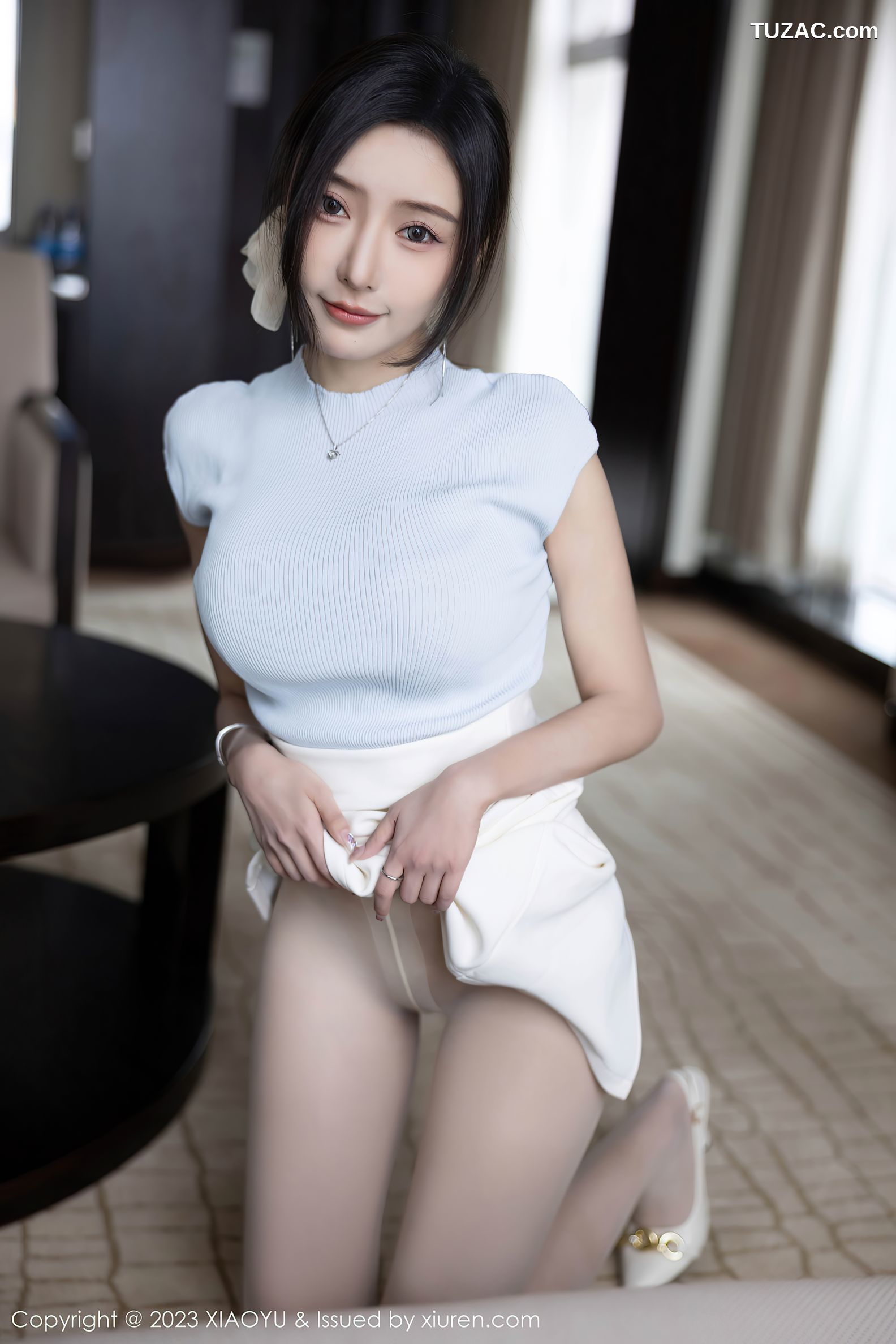 XiaoYu语画界-1059-王馨瑶yanni-白色旗袍奶白色内衣-2023.06.29