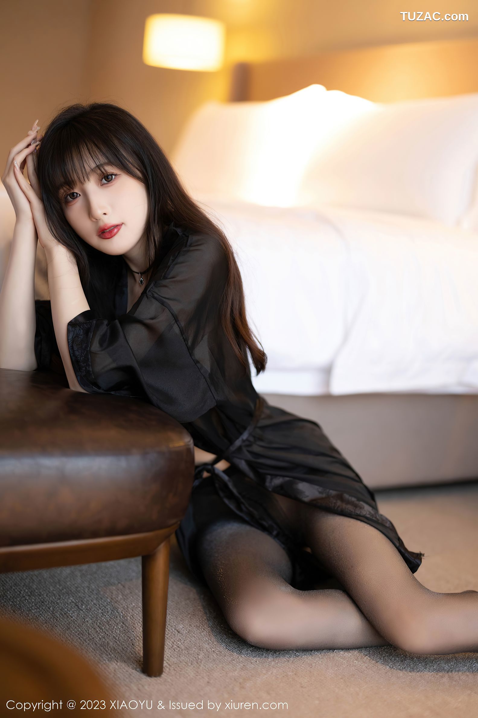 XiaoYu语画界-1061-林星阑-贵州旅拍-黑吊带亮片短裙黑纱轻透衬衫黑丝-2023.07.03