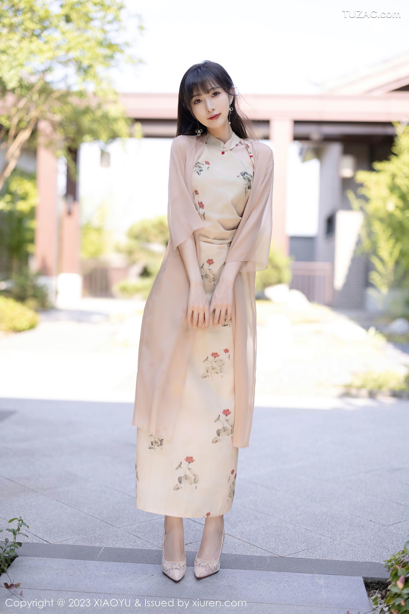 XiaoYu语画界-1071-林星阑-贵州旅拍-旗袍-浅粉内衣-苗族服饰-2023.07.17