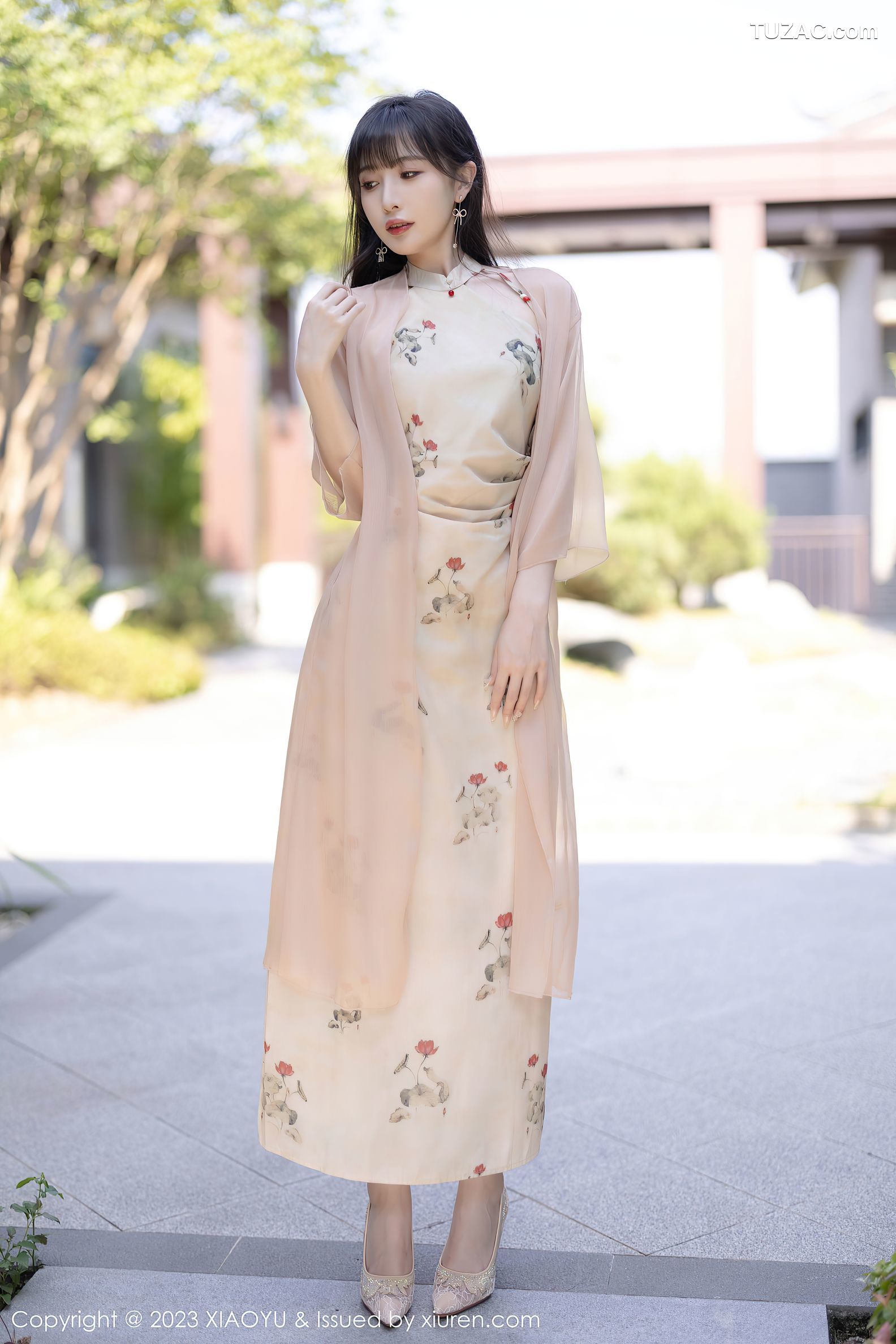 XiaoYu语画界-1071-林星阑-贵州旅拍-旗袍-浅粉内衣-苗族服饰-2023.07.17