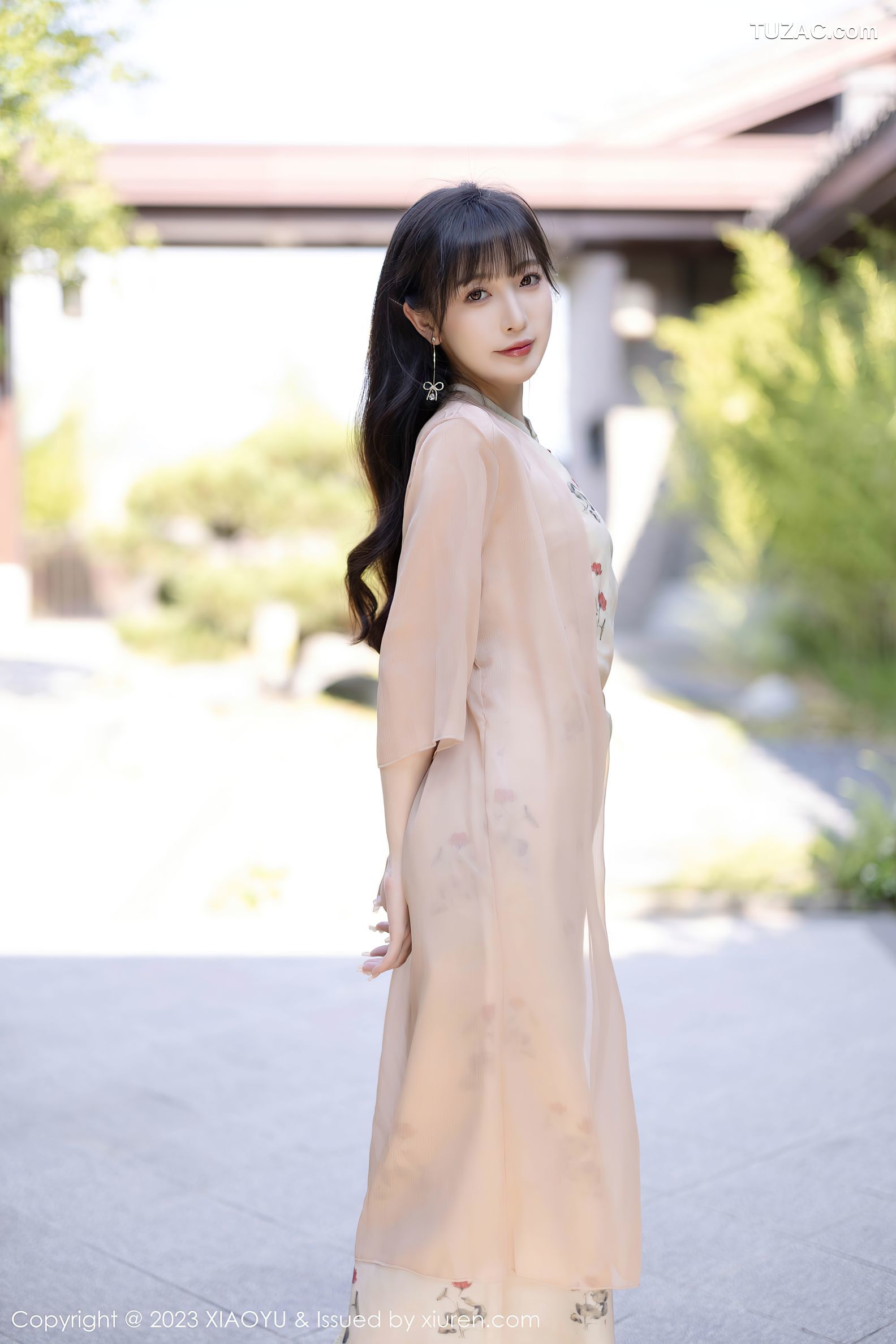 XiaoYu语画界-1071-林星阑-贵州旅拍-旗袍-浅粉内衣-苗族服饰-2023.07.17