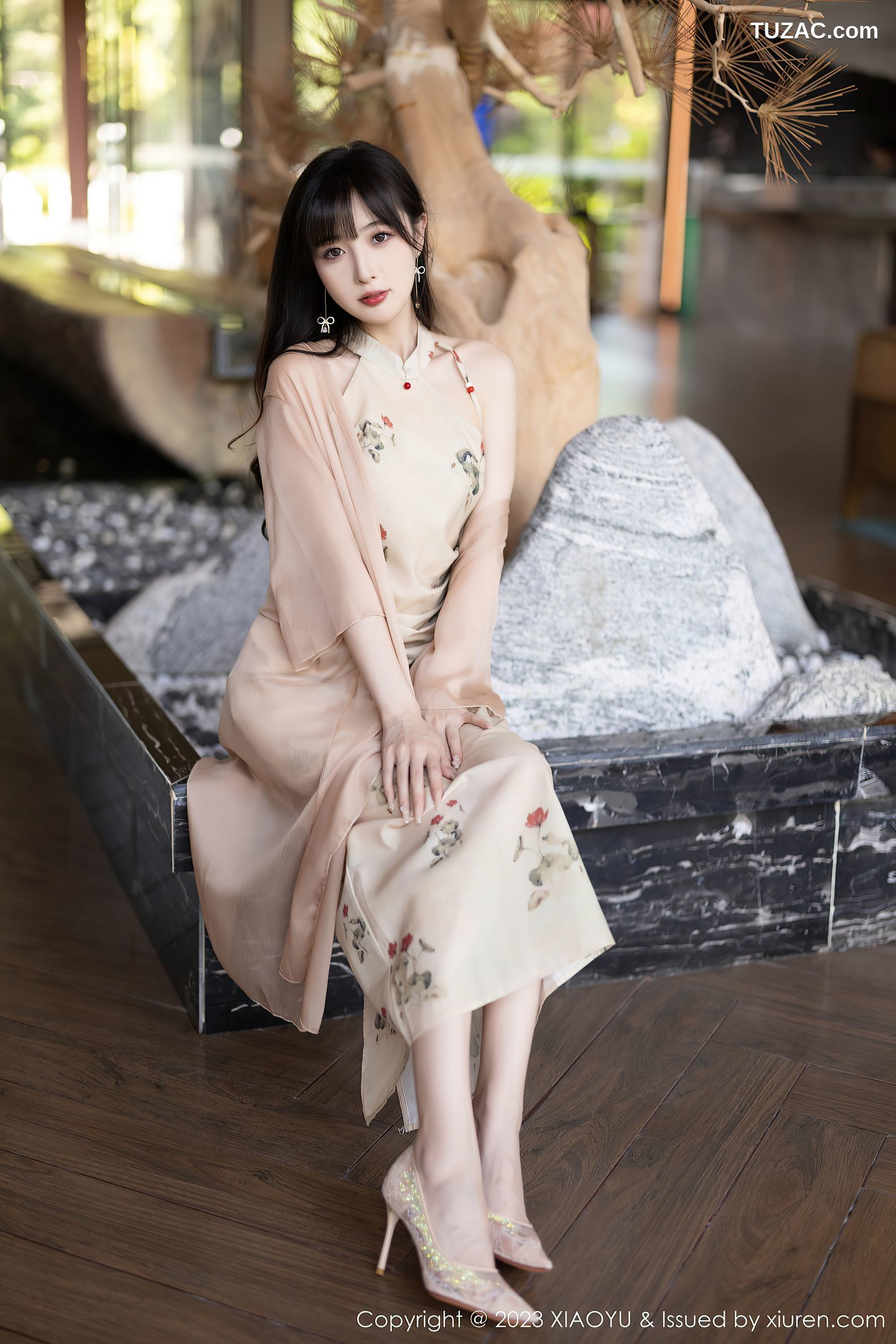 XiaoYu语画界-1071-林星阑-贵州旅拍-旗袍-浅粉内衣-苗族服饰-2023.07.17