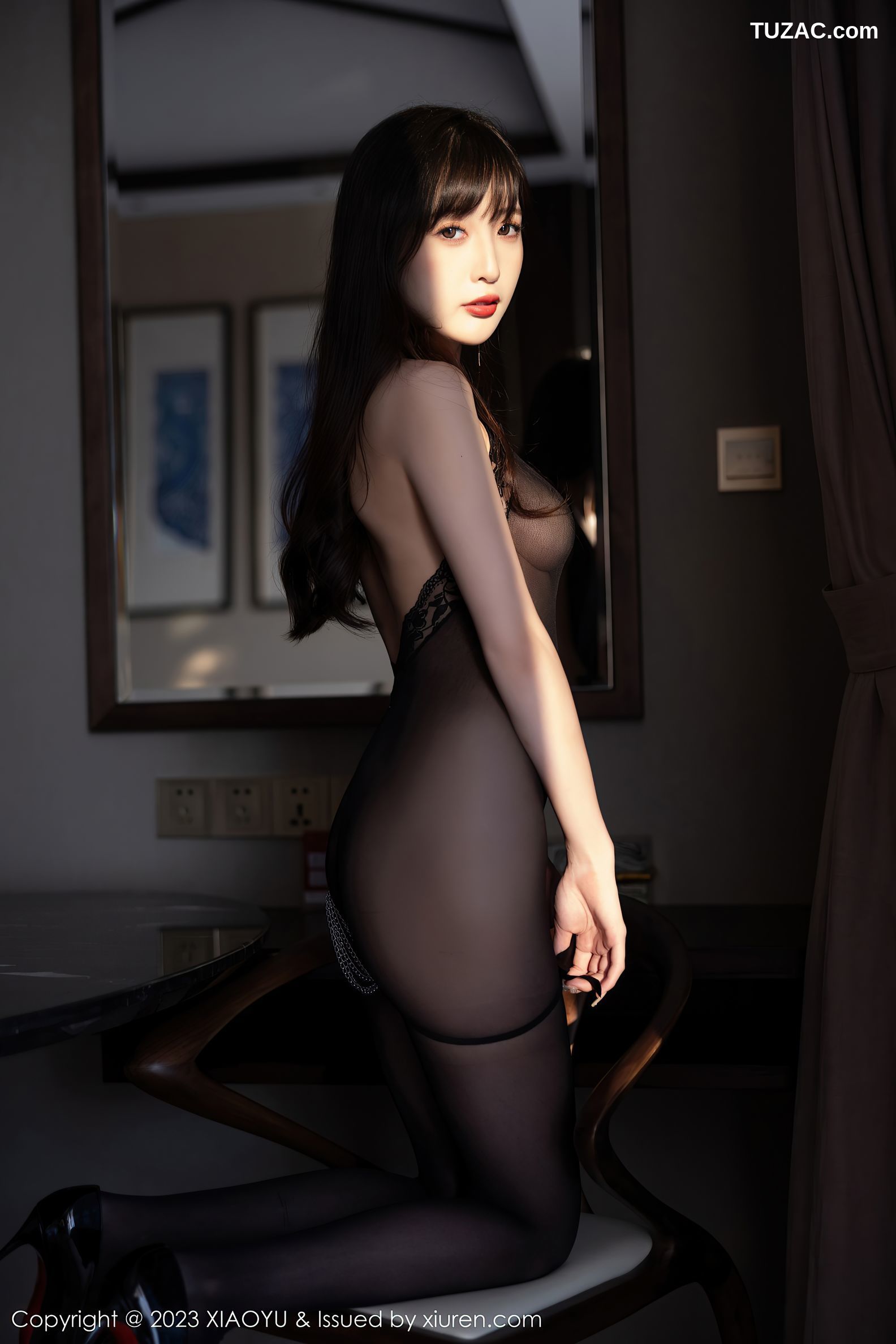 XiaoYu语画界-1083-林星阑-贵州旅拍-黑皮情趣服-黑色透视情趣内衣-2023.08.02