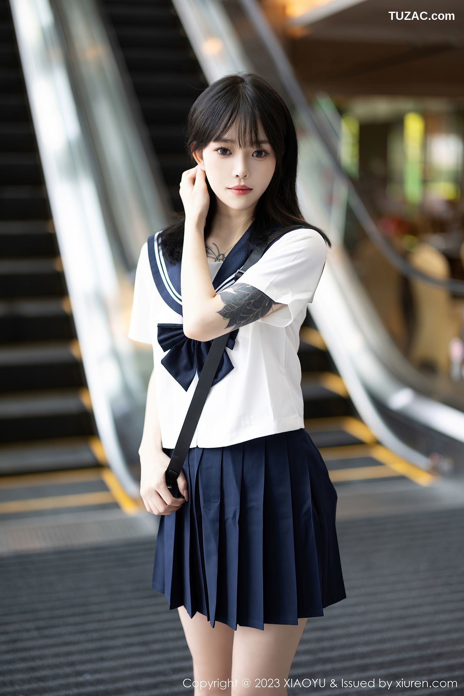XiaoYu语画界-1087-奶瓶-水手服短裙学生装白色内衣-2023.08.08
