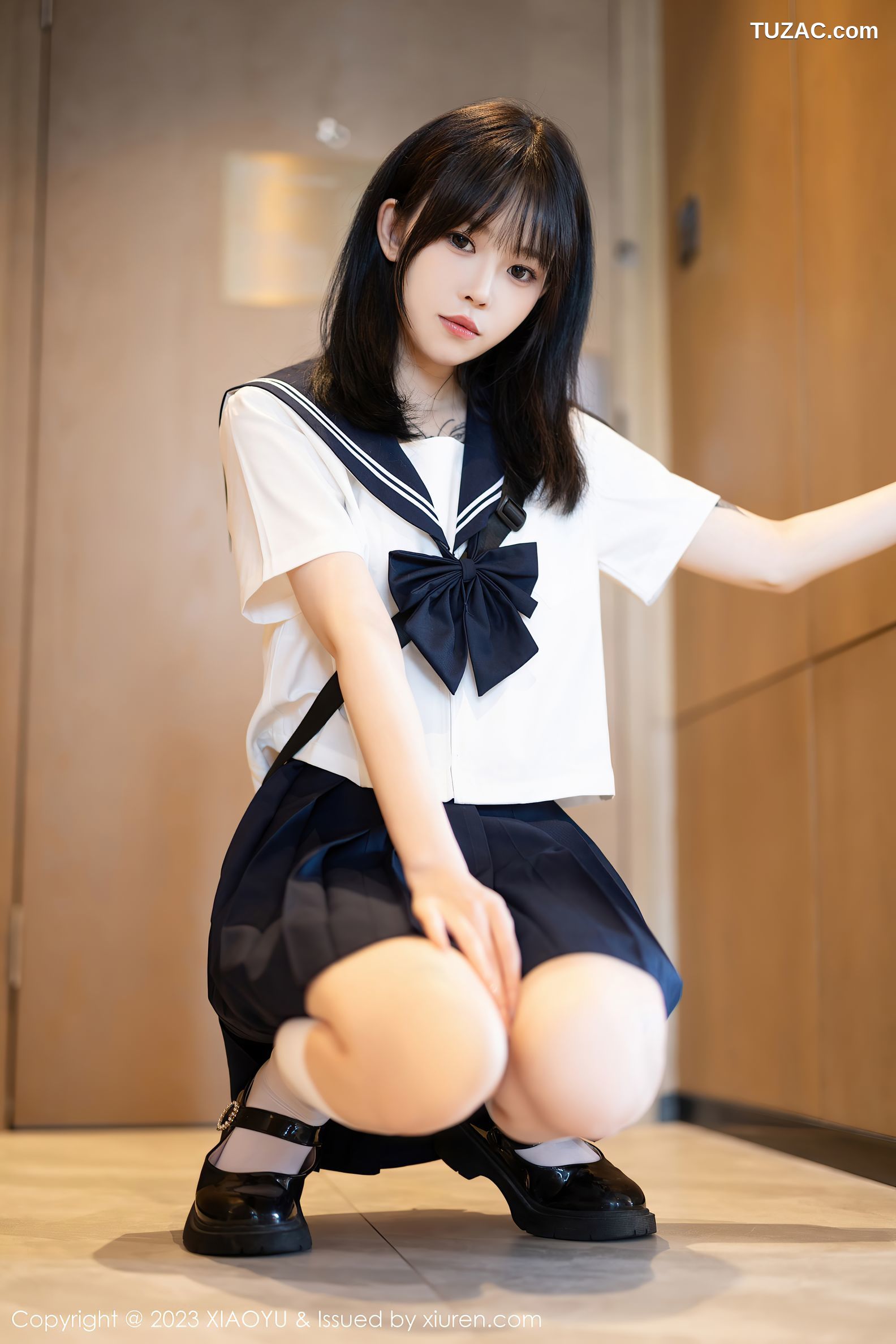XiaoYu语画界-1087-奶瓶-水手服短裙学生装白色内衣-2023.08.08