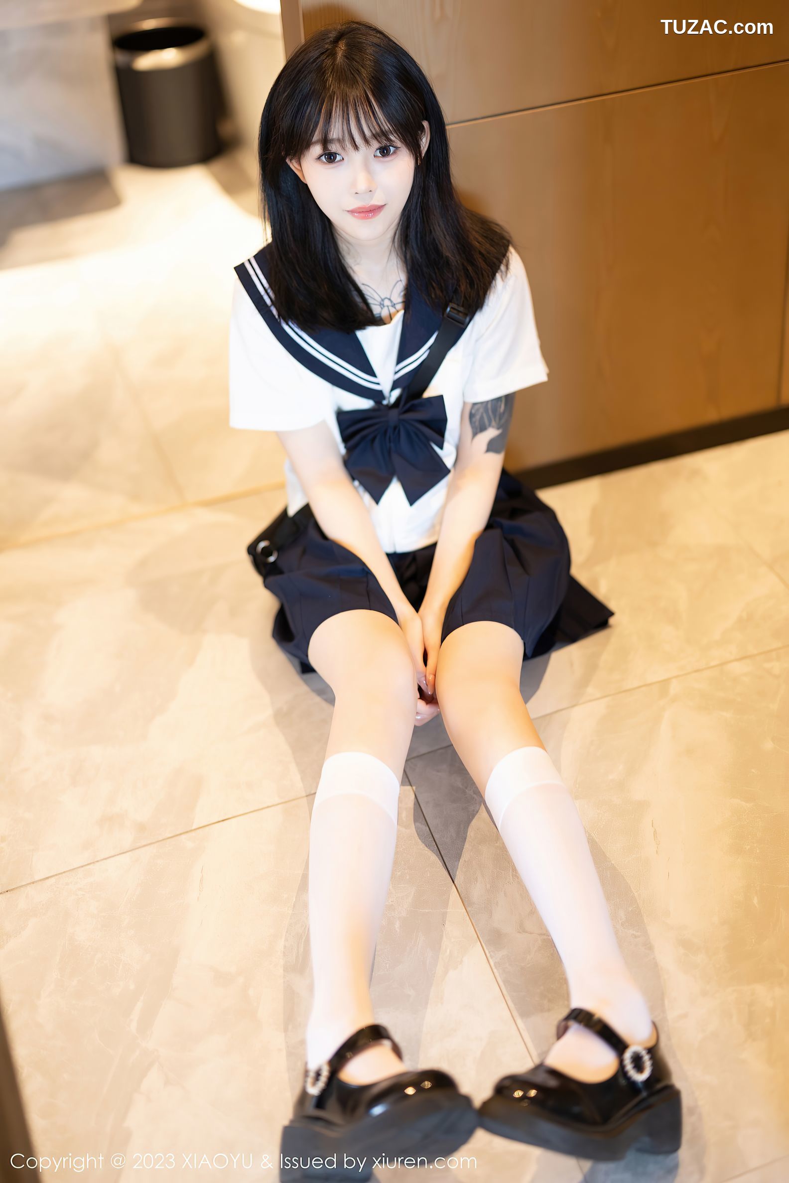XiaoYu语画界-1087-奶瓶-水手服短裙学生装白色内衣-2023.08.08