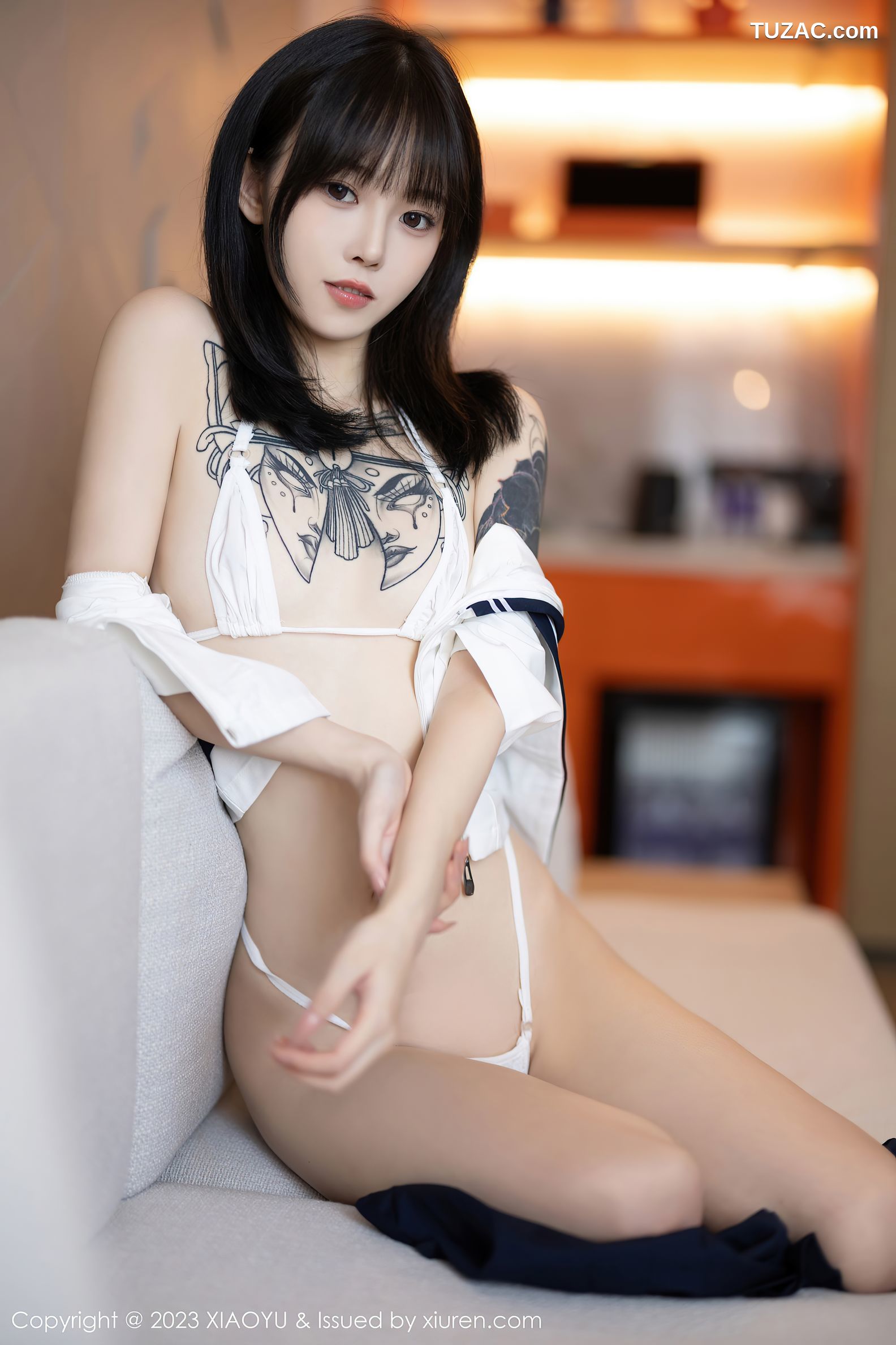 XiaoYu语画界-1087-奶瓶-水手服短裙学生装白色内衣-2023.08.08