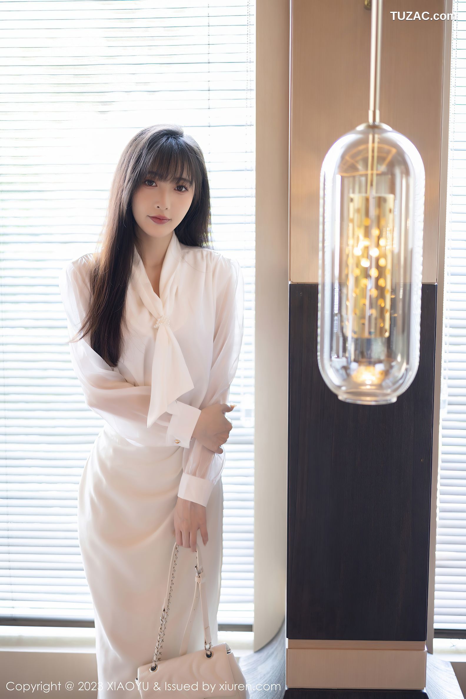 XiaoYu语画界-1088-林星阑-白色连衣长裙肉色内衣-2023.08.09