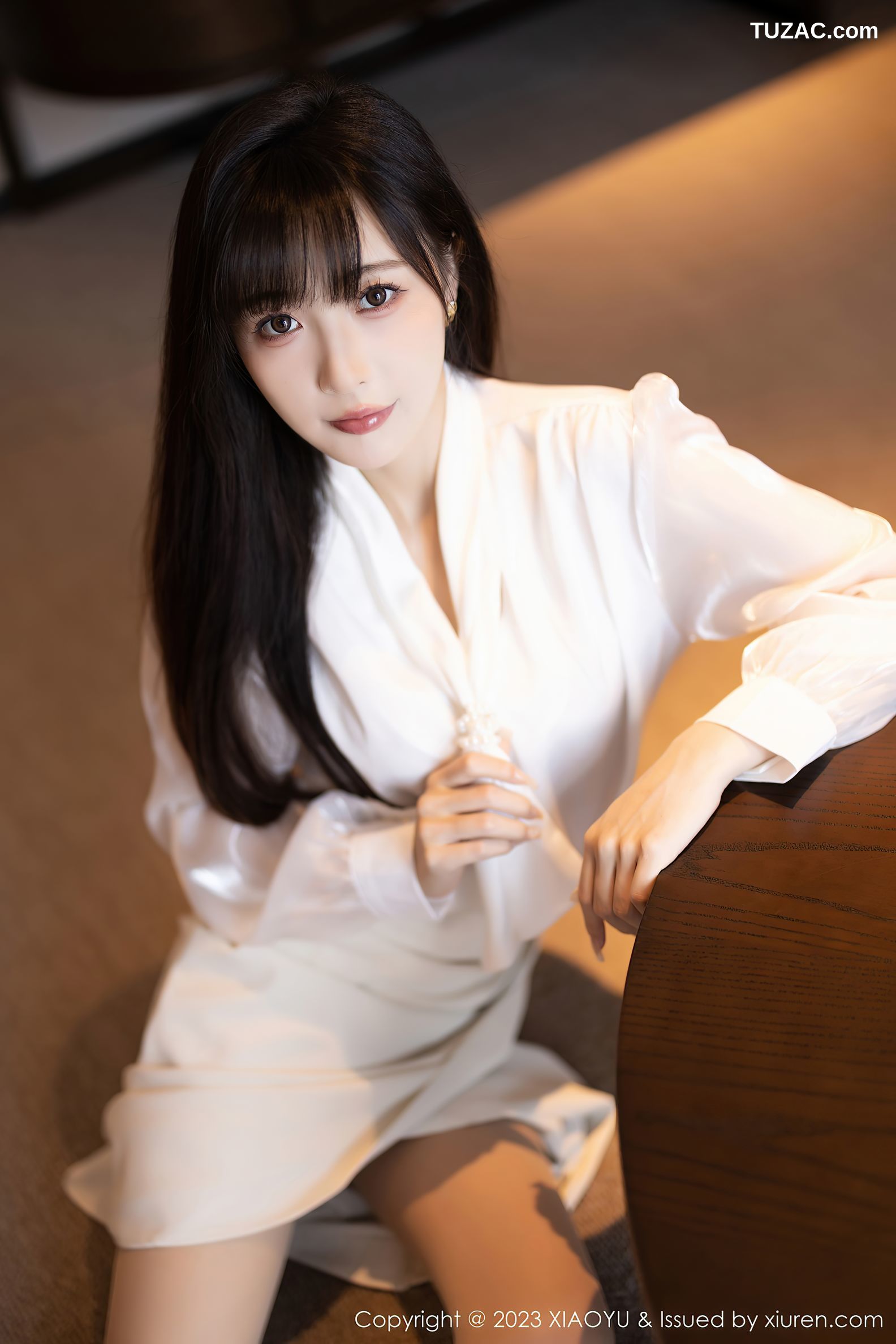 XiaoYu语画界-1088-林星阑-白色连衣长裙肉色内衣-2023.08.09