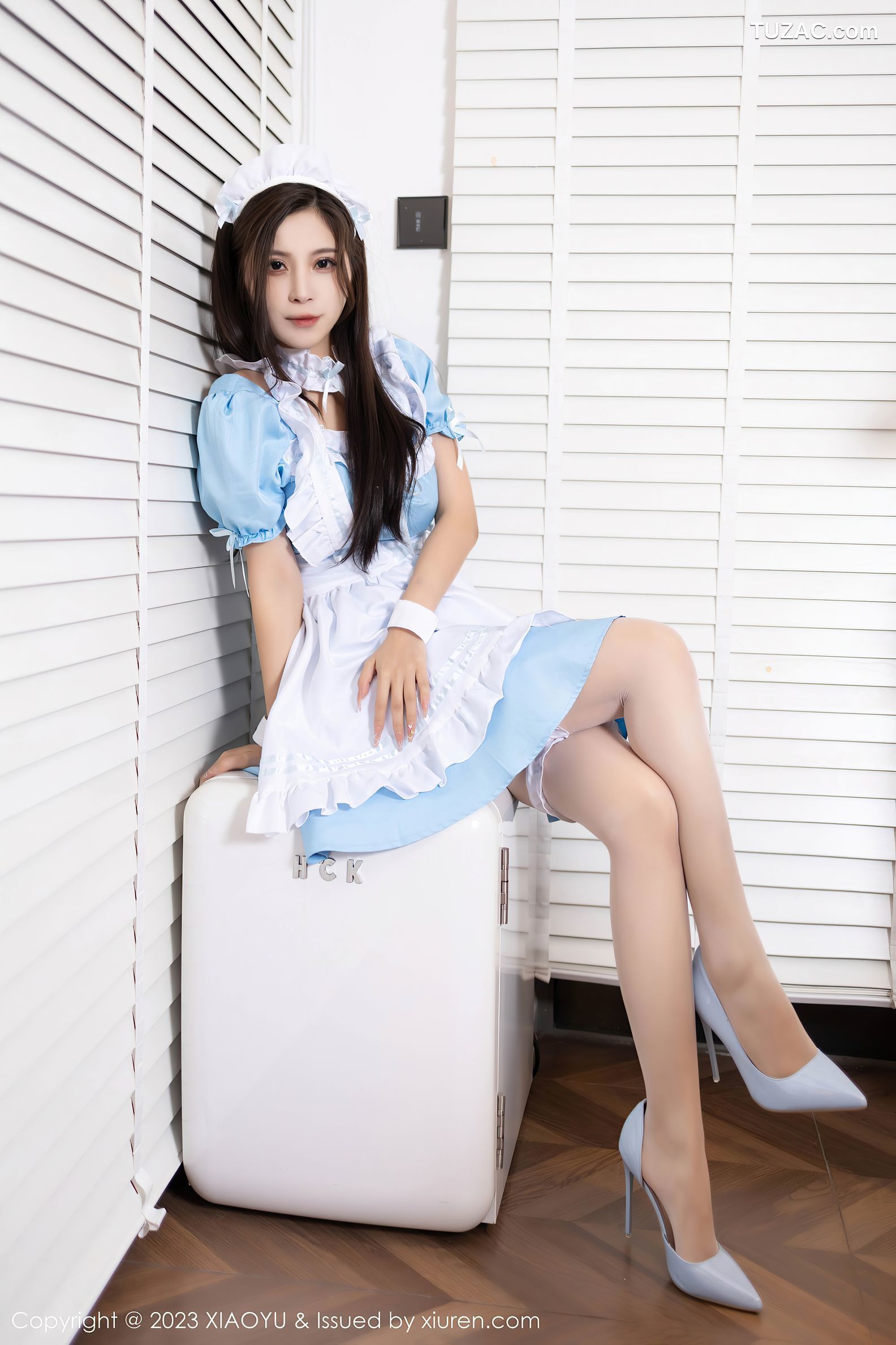 XiaoYu语画界-1100-小蛮妖Yummy-女仆装-银色超小三点内衣-2023.08.25