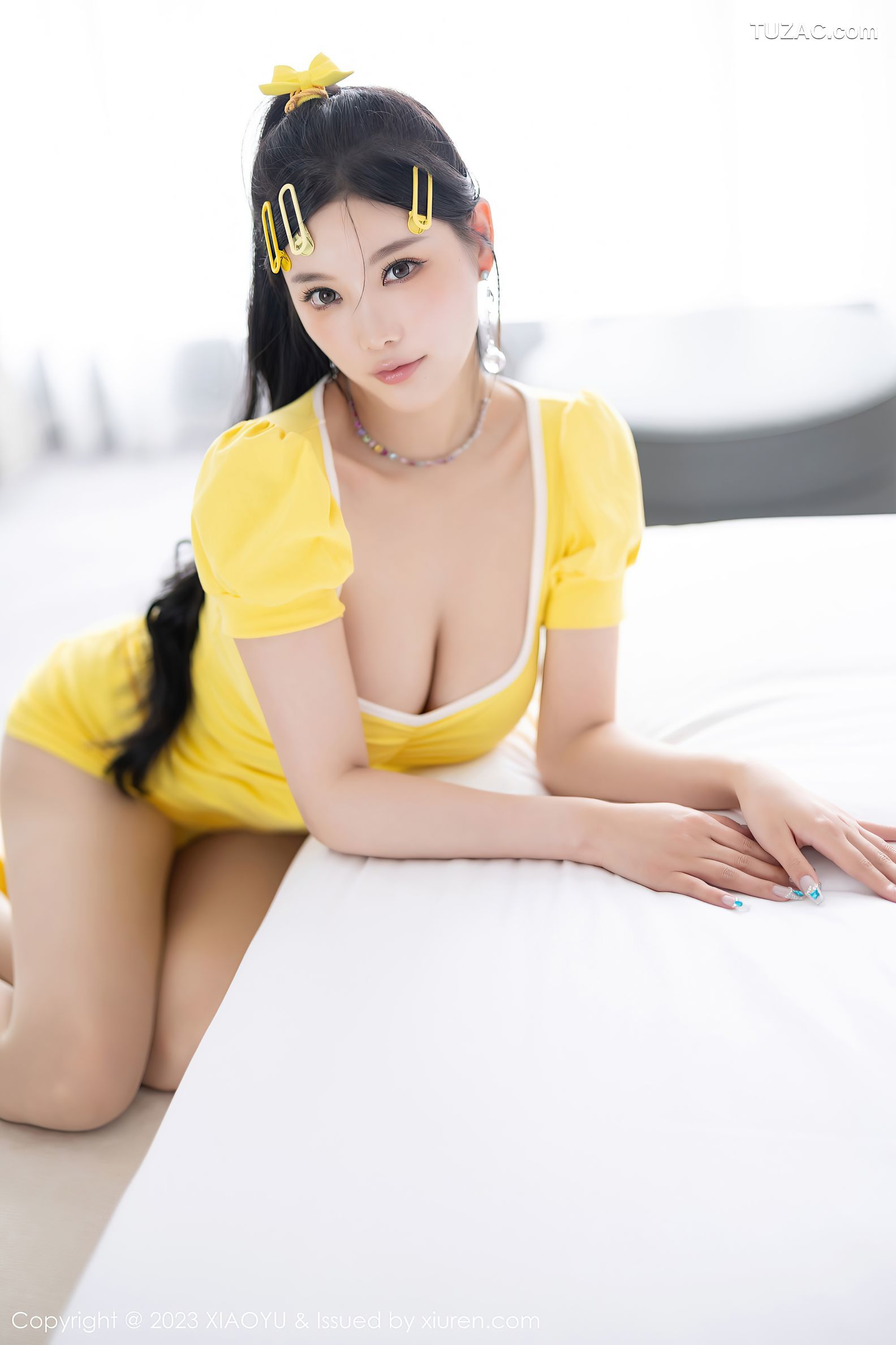 XiaoYu语画界-1126-杨晨晨Yome-黄色连衣短裙黄色内衣-2023.10.13