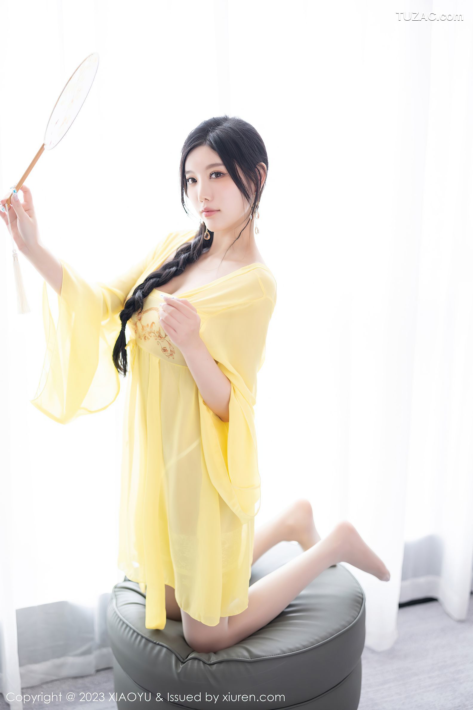 XiaoYu语画界-1126-杨晨晨Yome-黄色连衣短裙黄色内衣-2023.10.13