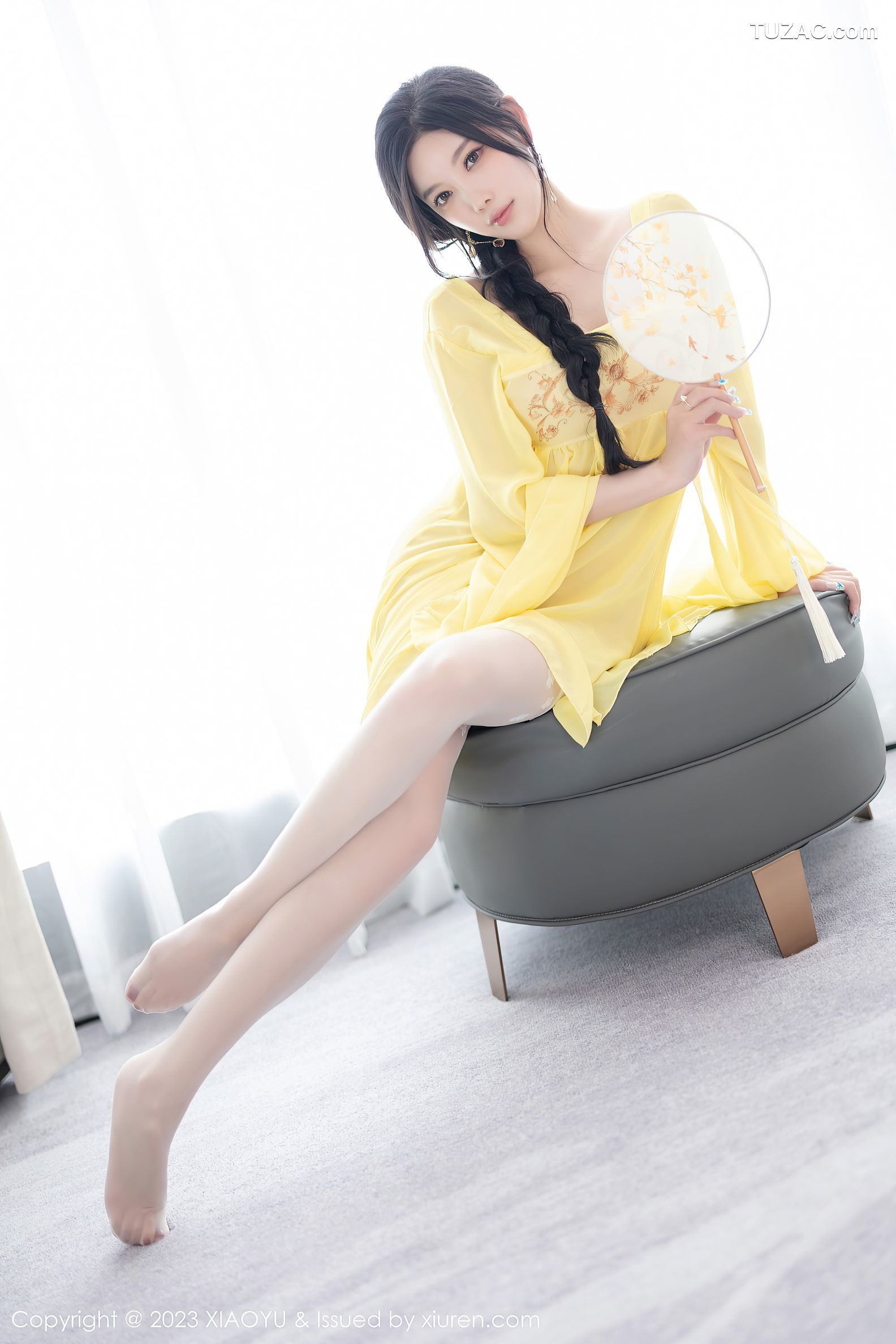 XiaoYu语画界-1126-杨晨晨Yome-黄色连衣短裙黄色内衣-2023.10.13