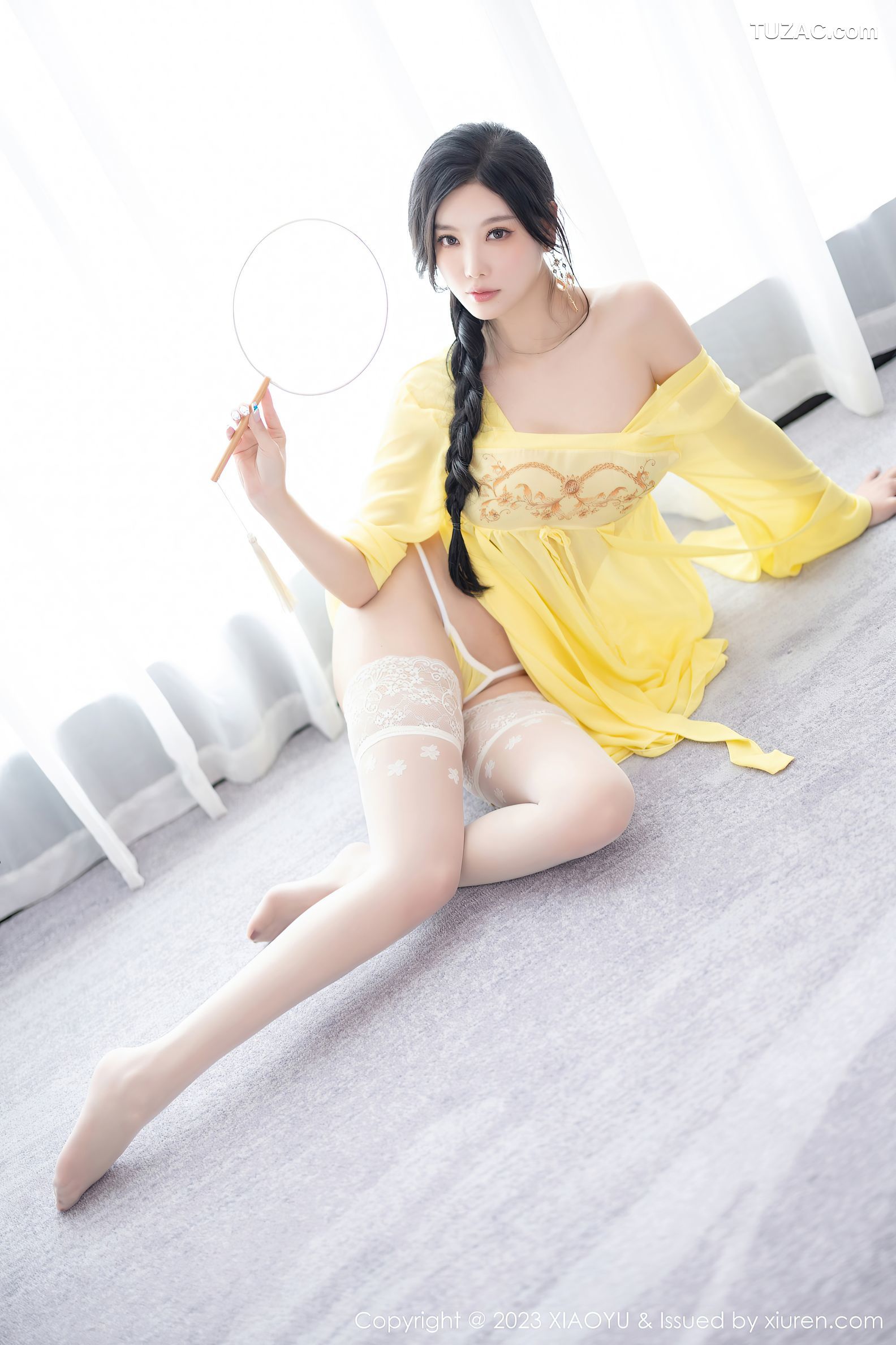 XiaoYu语画界-1126-杨晨晨Yome-黄色连衣短裙黄色内衣-2023.10.13