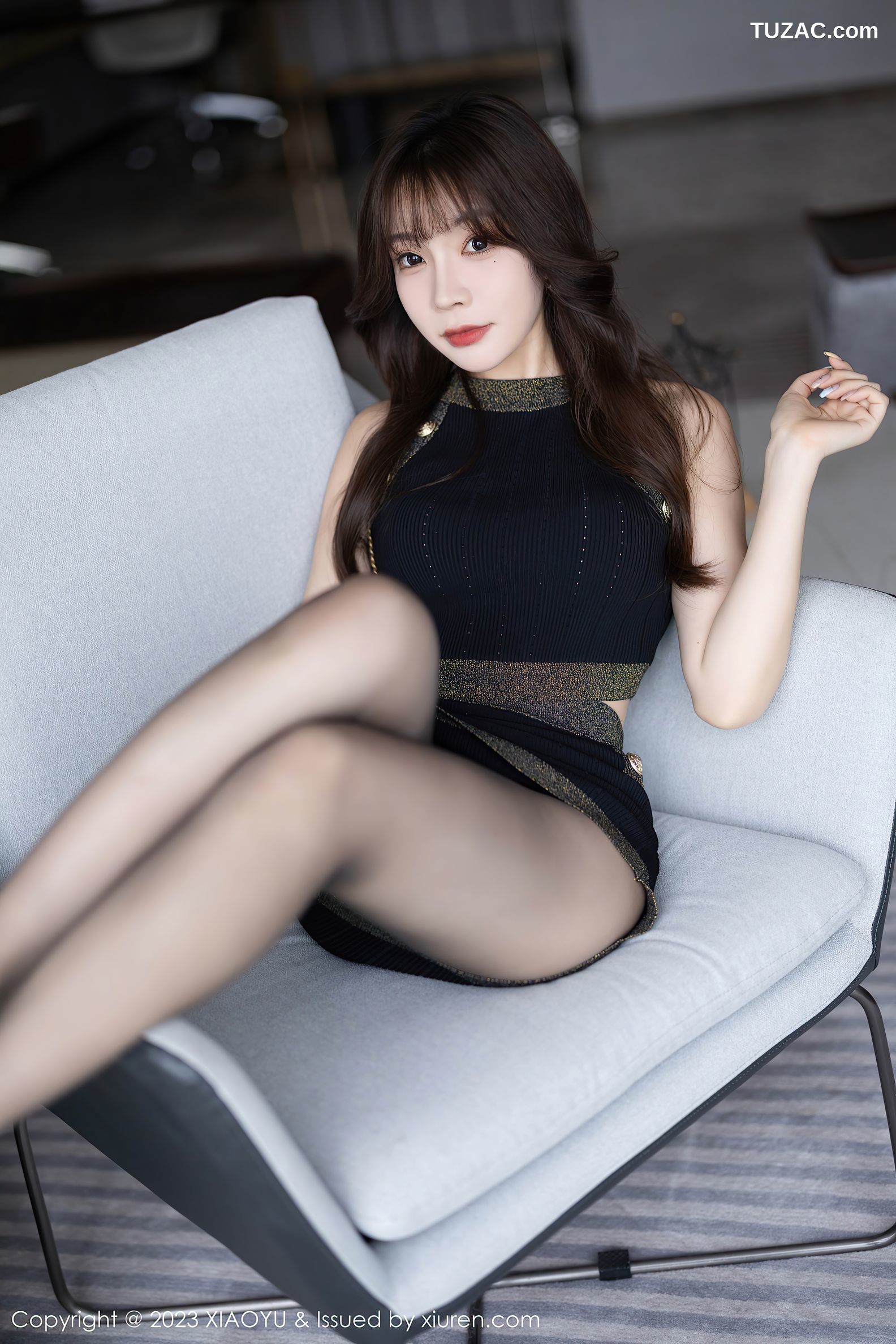 XiaoYu语画界-1137-徐莉芝Booty-性感黑色短裙装黑丝红色内衣-2023.11.01