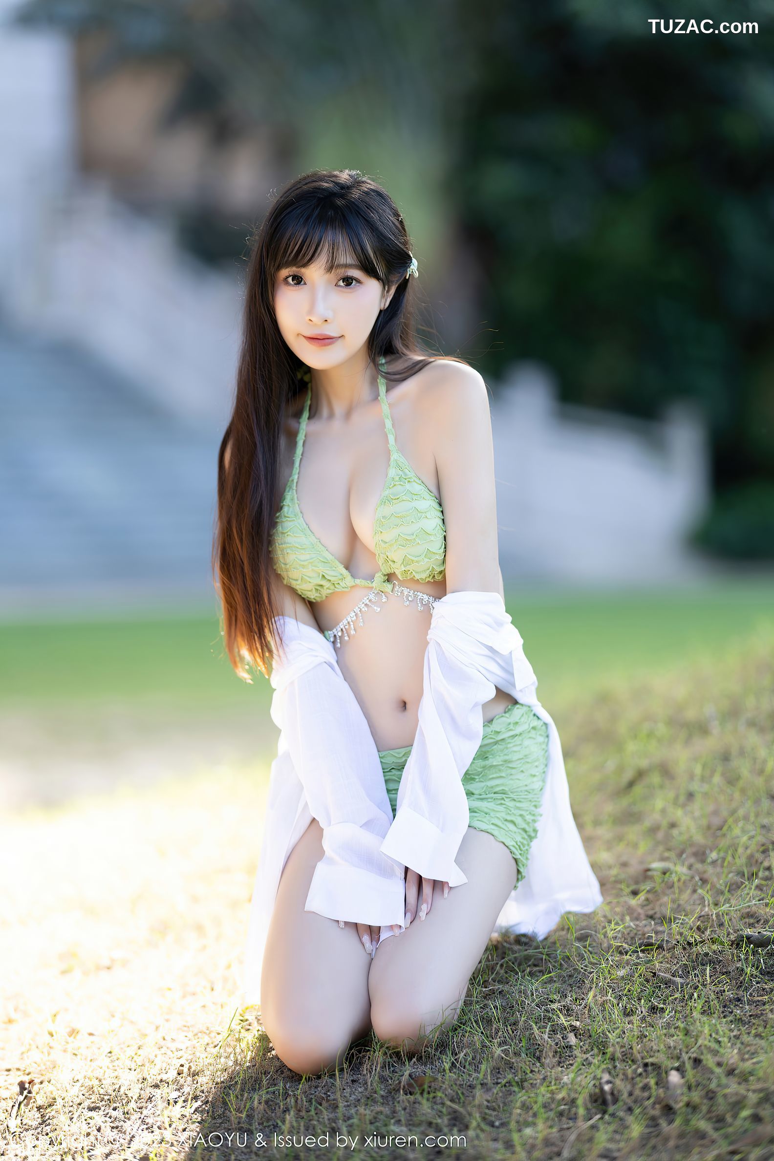 XiaoYu语画界-1145-林星阑-白衬衫绿色比基尼灰色情趣内衣-2023.11.14