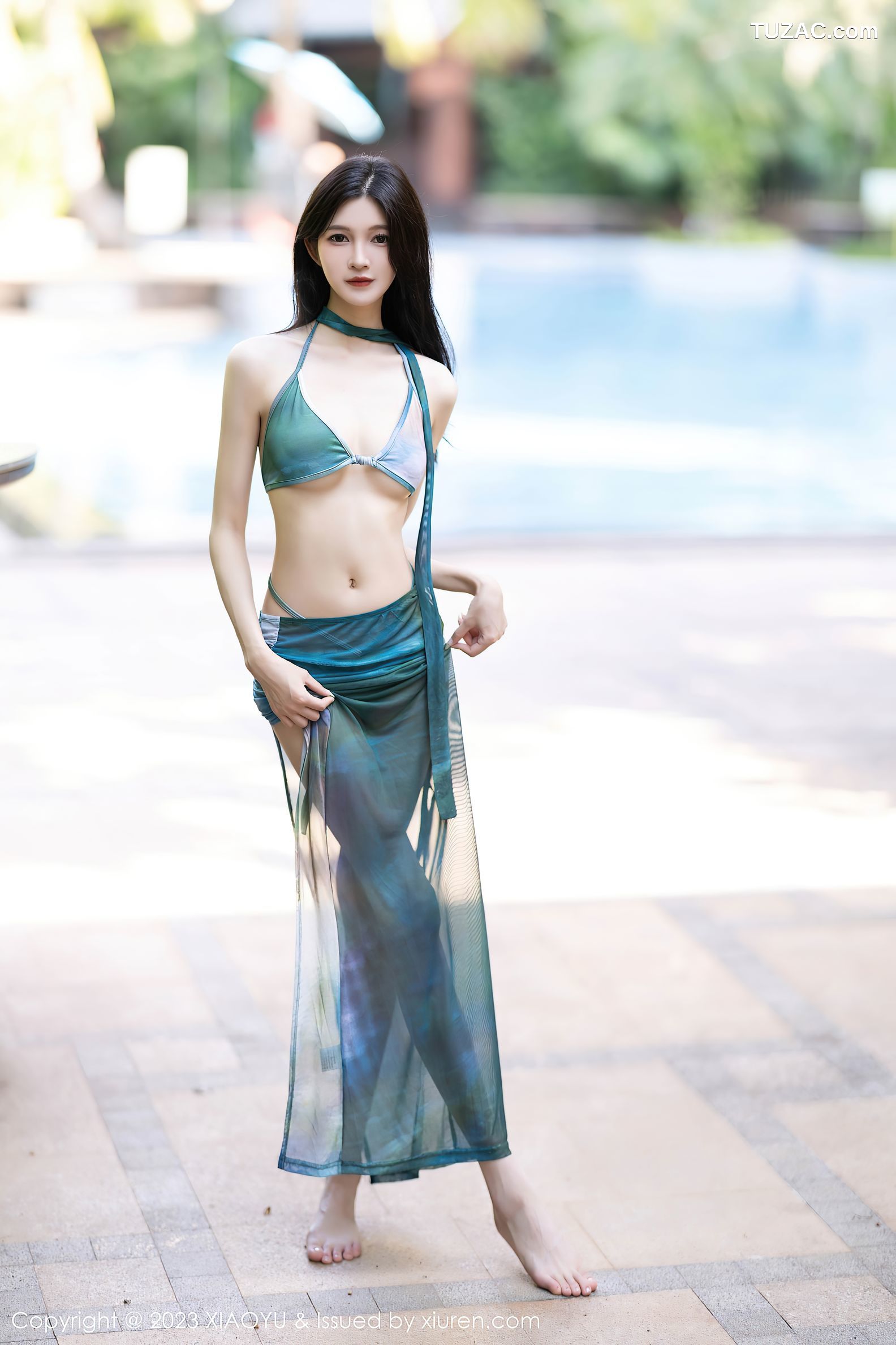 XiaoYu语画界-1146-程程程-墨绿色比基尼-红色内衣-2023.11.15