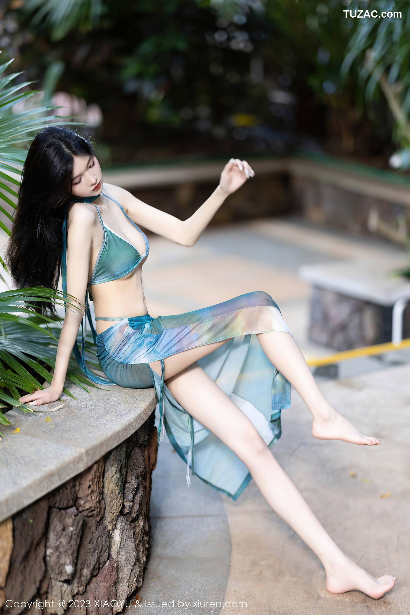 XiaoYu语画界-1146-程程程-墨绿色比基尼-红色内衣-2023.11.15