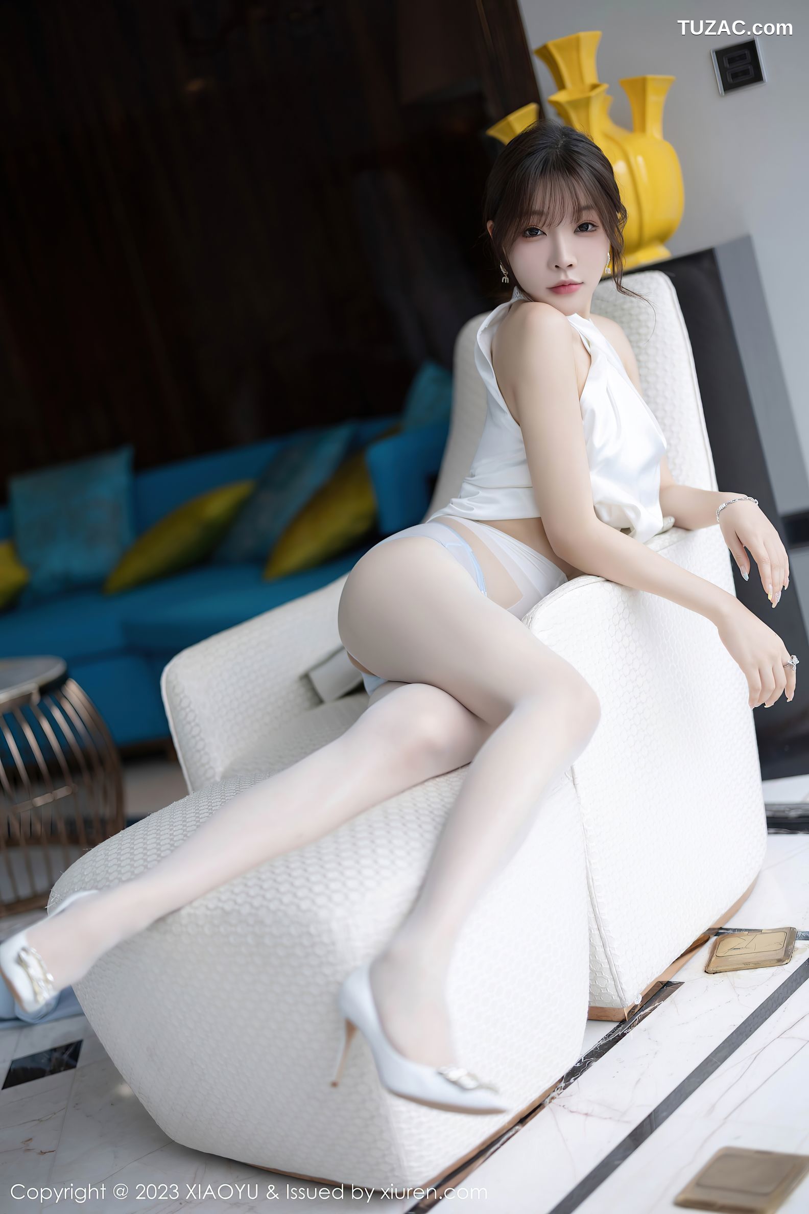 XiaoYu语画界-1155-徐莉芝Booty-海南旅拍-白T浅蓝短裙浅蓝内衣-2023.11.30