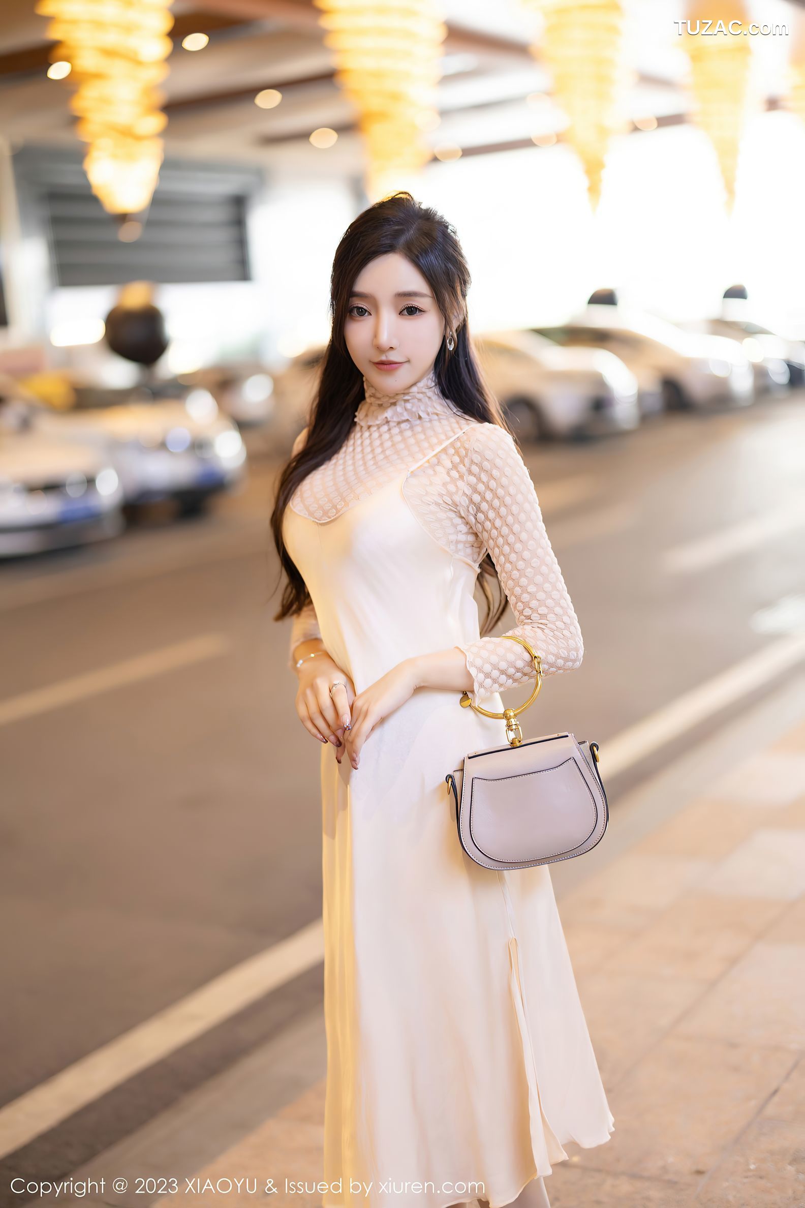 XiaoYu语画界-1157-王馨瑶yanni-米色连衣裙淡蓝网纱情趣内衣-2023.12.04