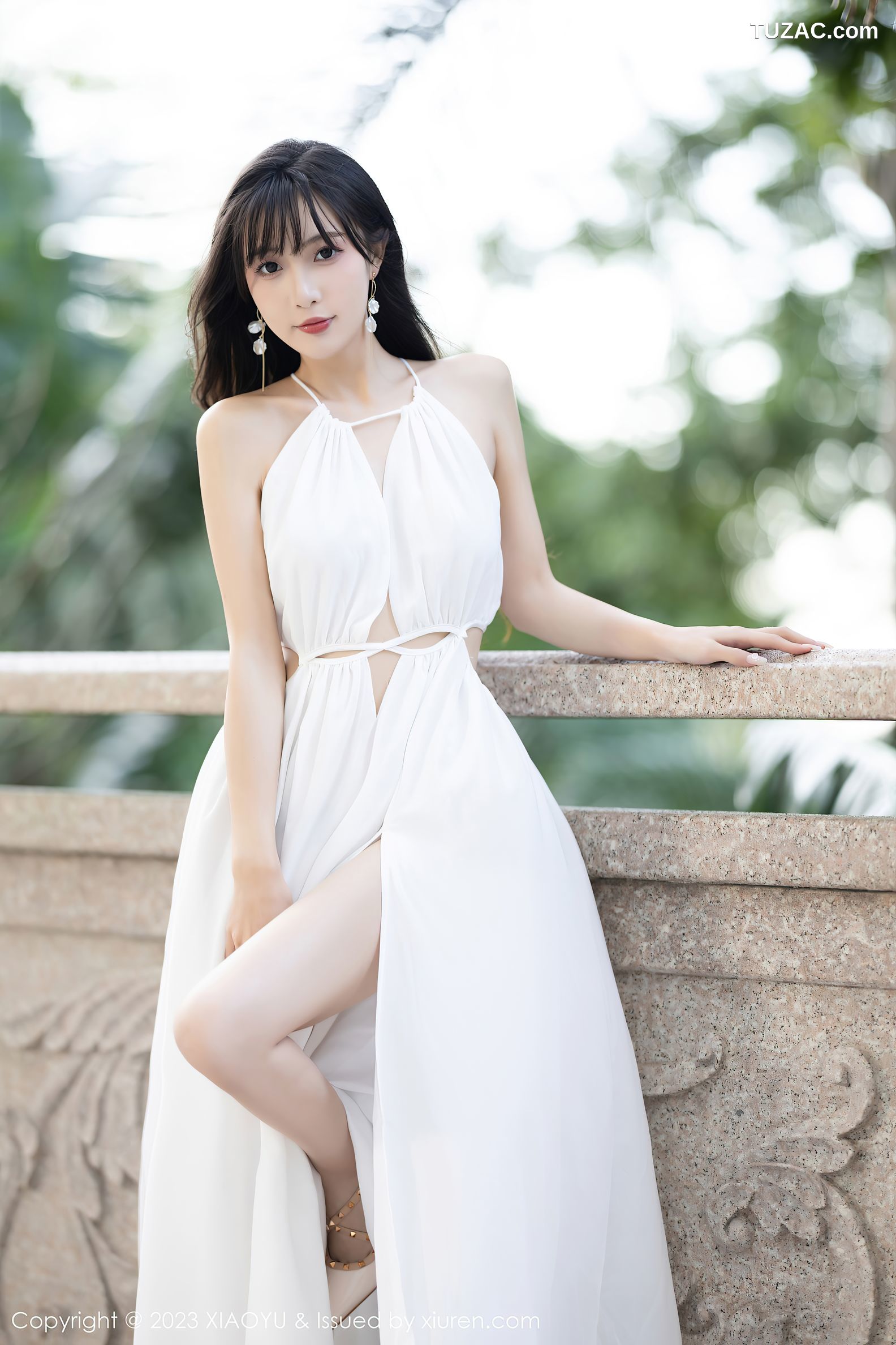 XiaoYu语画界-1161-林星阑-白色礼服长裙黑色情趣服饰-2023.12.11