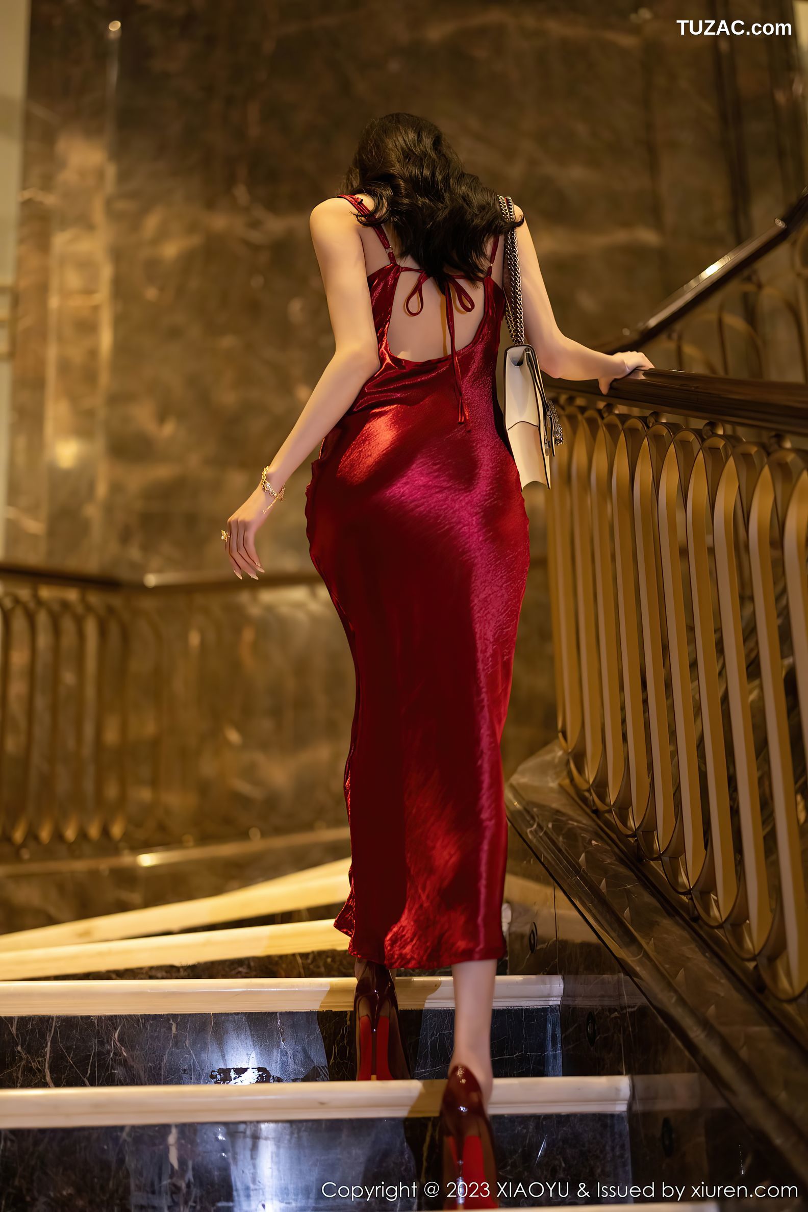XiaoYu语画界-1166-程程程--红色长裙黑色情趣内衣黑丝-2023.12.18