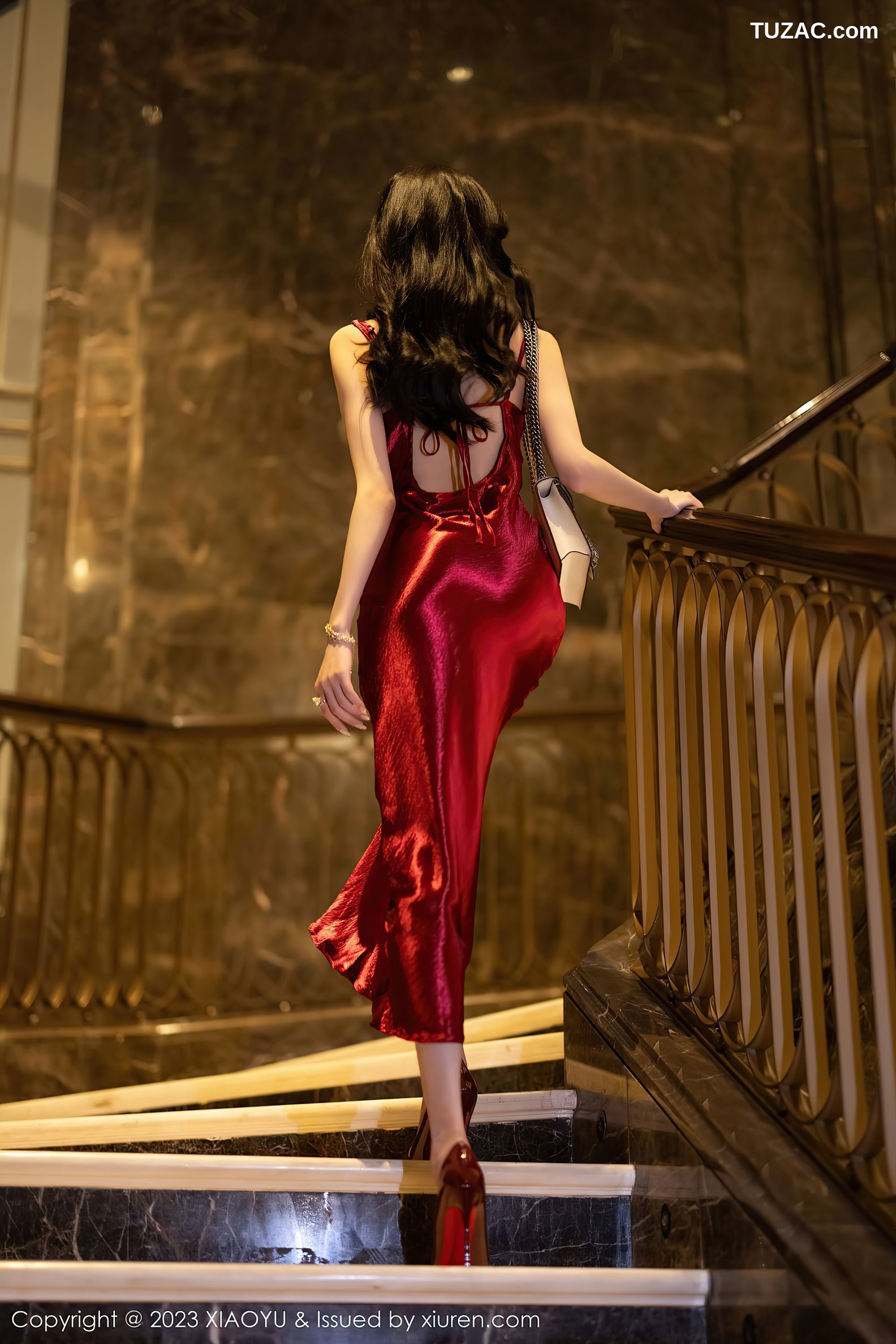 XiaoYu语画界-1166-程程程--红色长裙黑色情趣内衣黑丝-2023.12.18