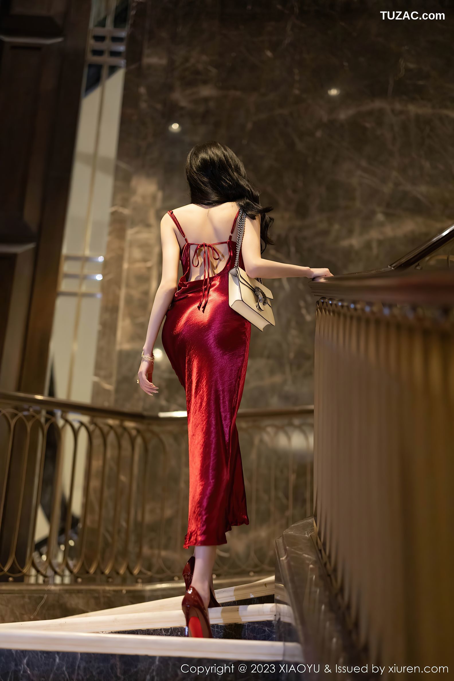 XiaoYu语画界-1166-程程程--红色长裙黑色情趣内衣黑丝-2023.12.18