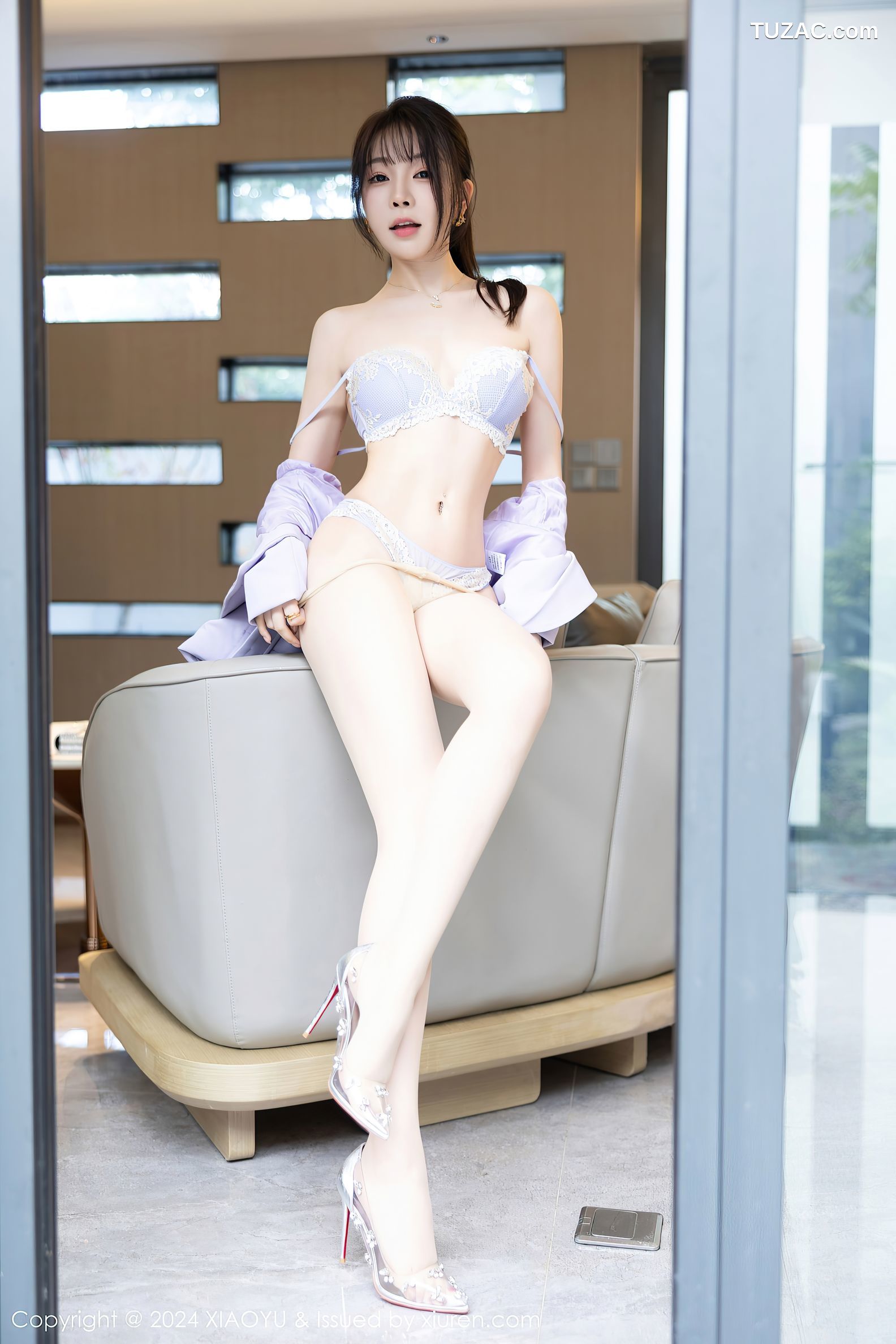 XiaoYu语画界-1178-徐莉芝Booty-淡紫色OL裙装蕾丝内衣-2024.01.04