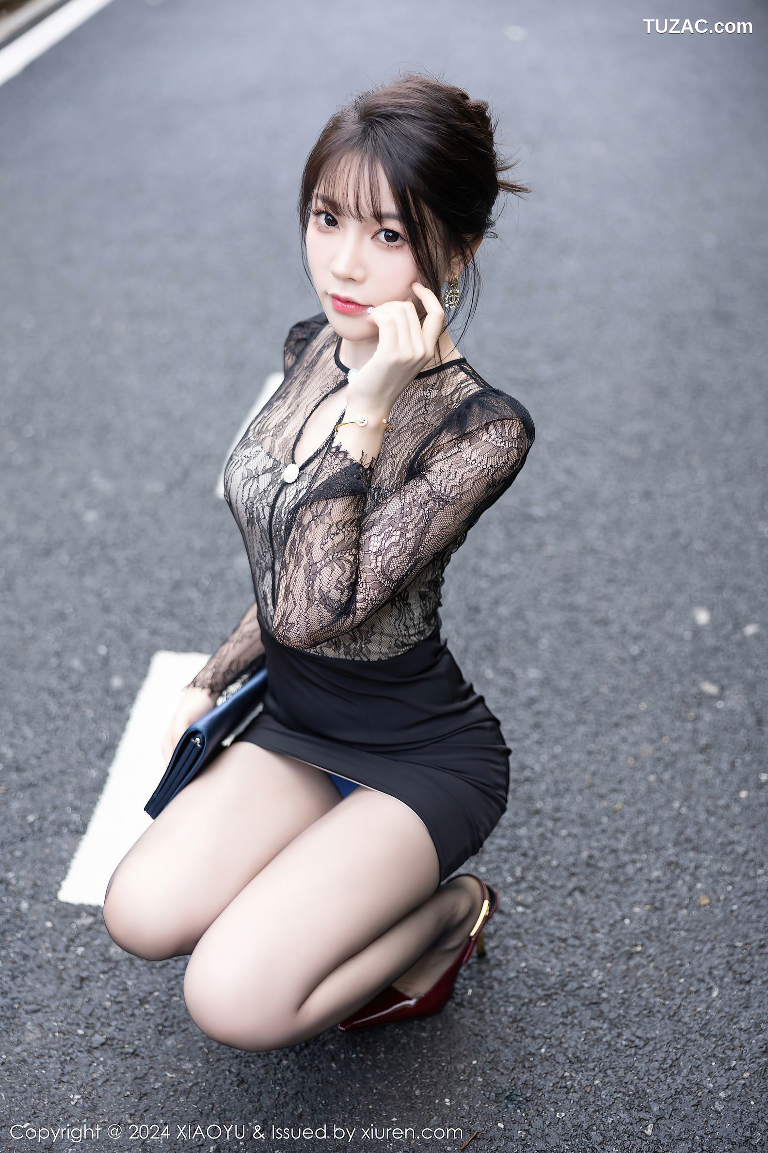 XiaoYu语画界-1181-徐莉芝Booty-海南旅拍-蕾丝轻透T黑短裙深蓝内衣-2024.01.09