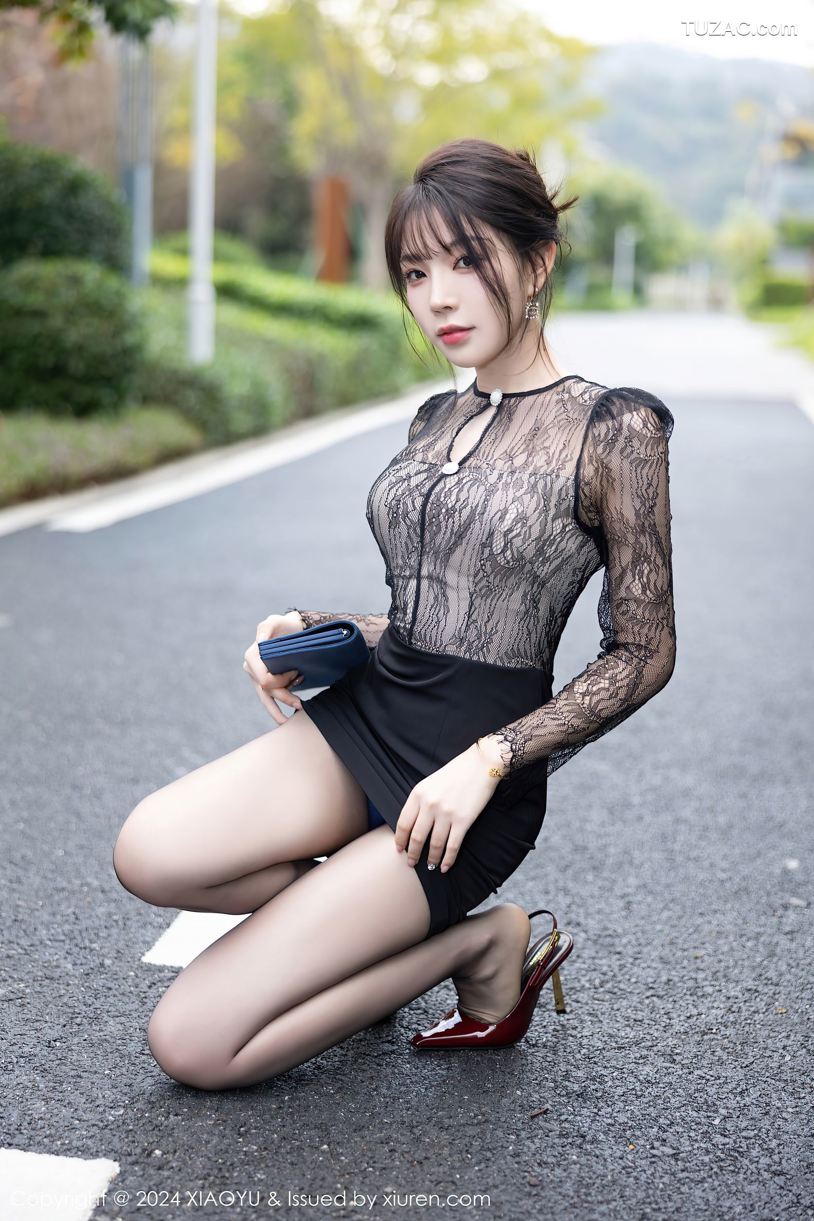 XiaoYu语画界-1181-徐莉芝Booty-海南旅拍-蕾丝轻透T黑短裙深蓝内衣-2024.01.09