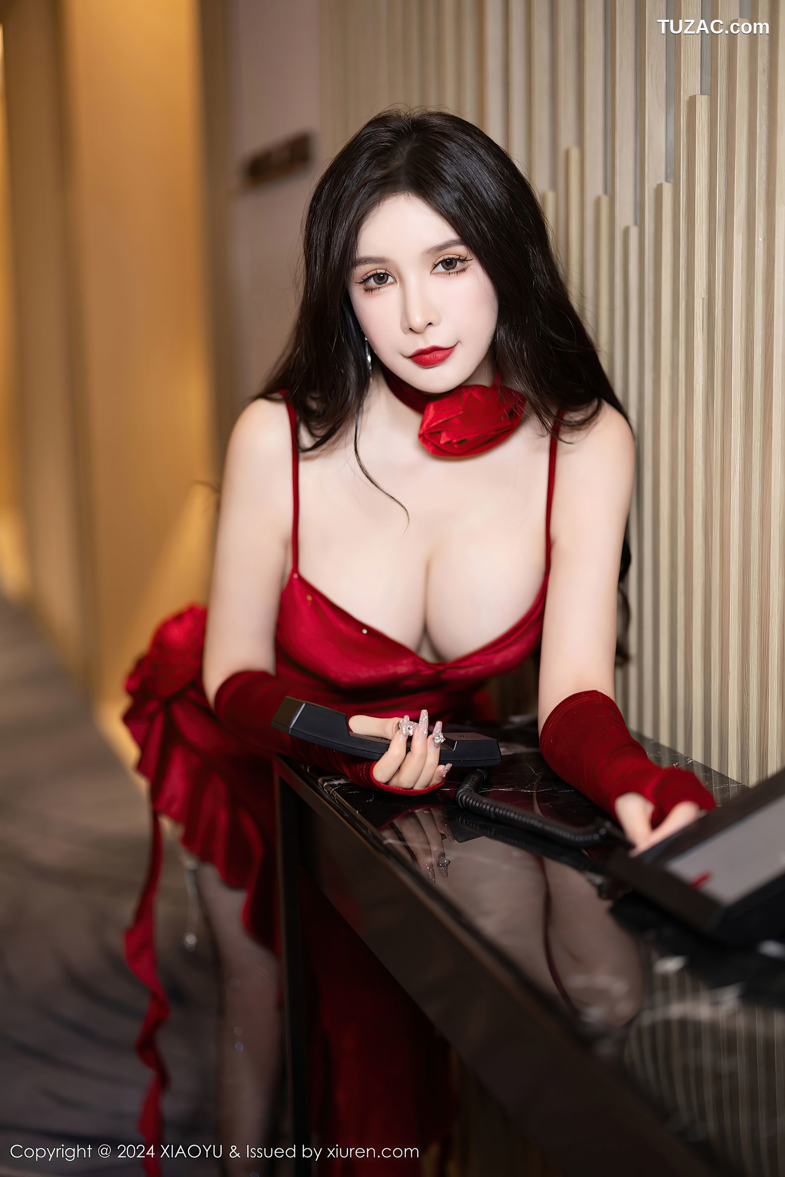 XiaoYu语画界-1228-李丽莎-红色吊带裙红色情趣内衣-2024.04.01