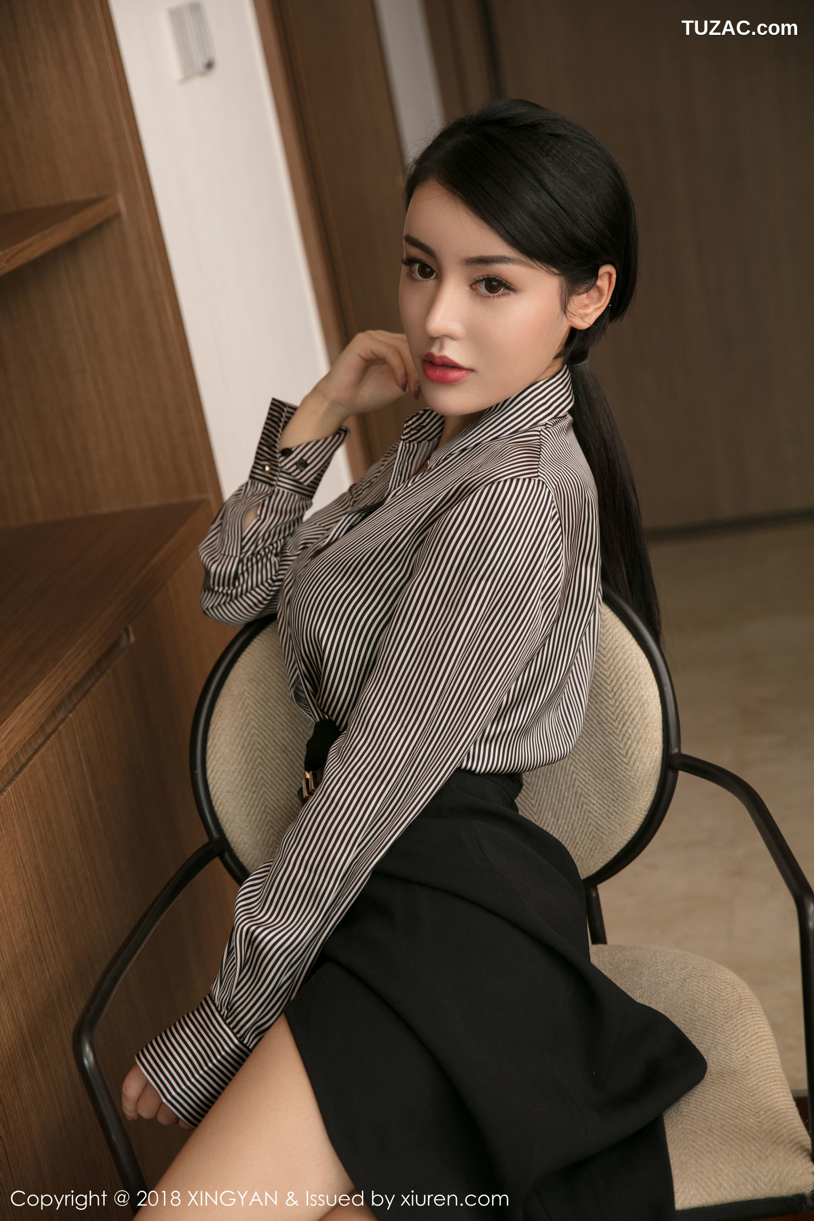 XingYan星颜社-020-陆梓琪-职业装黑内衣