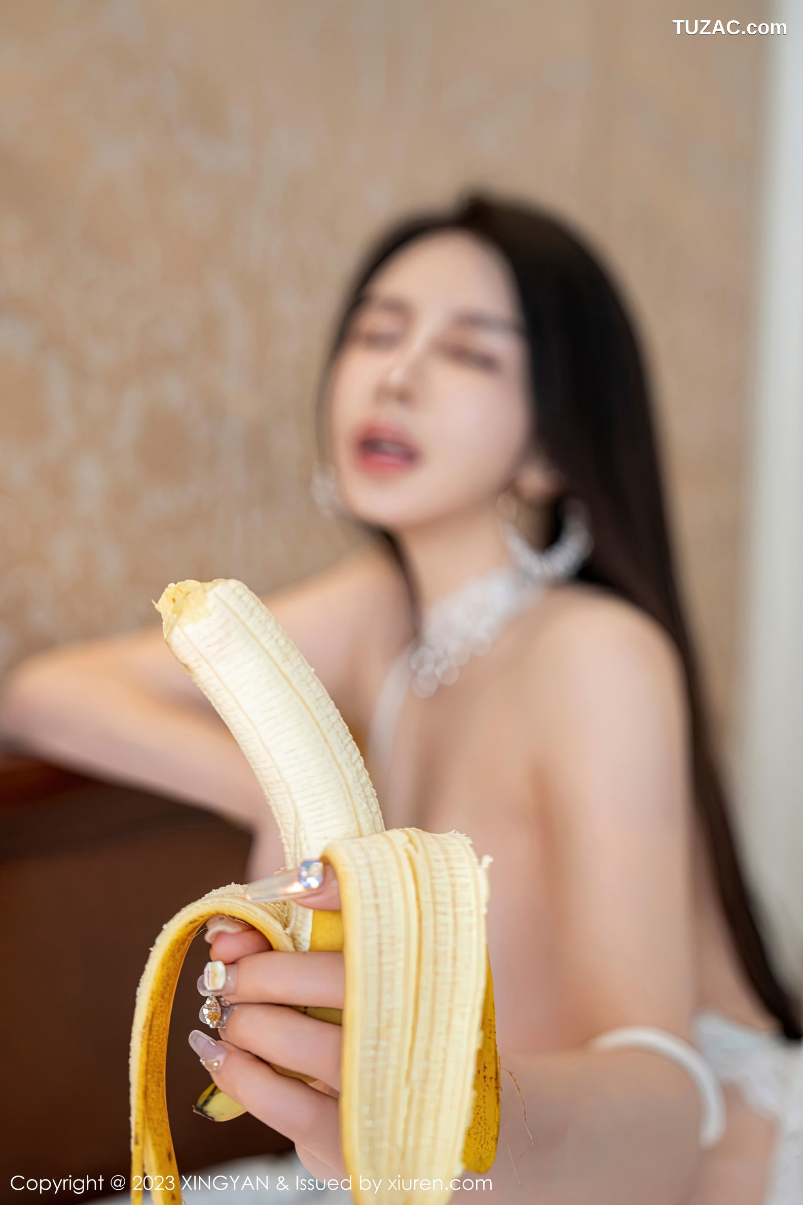 XingYan星颜社-164-李丽莎-白色蕾丝睡衣白袜