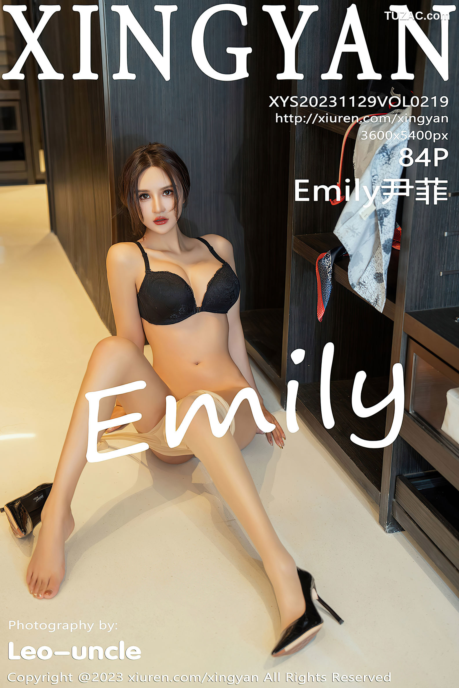 XingYan星颜社-219-Emily尹菲-女管家制服黑色内衣肉丝-2023.11.29