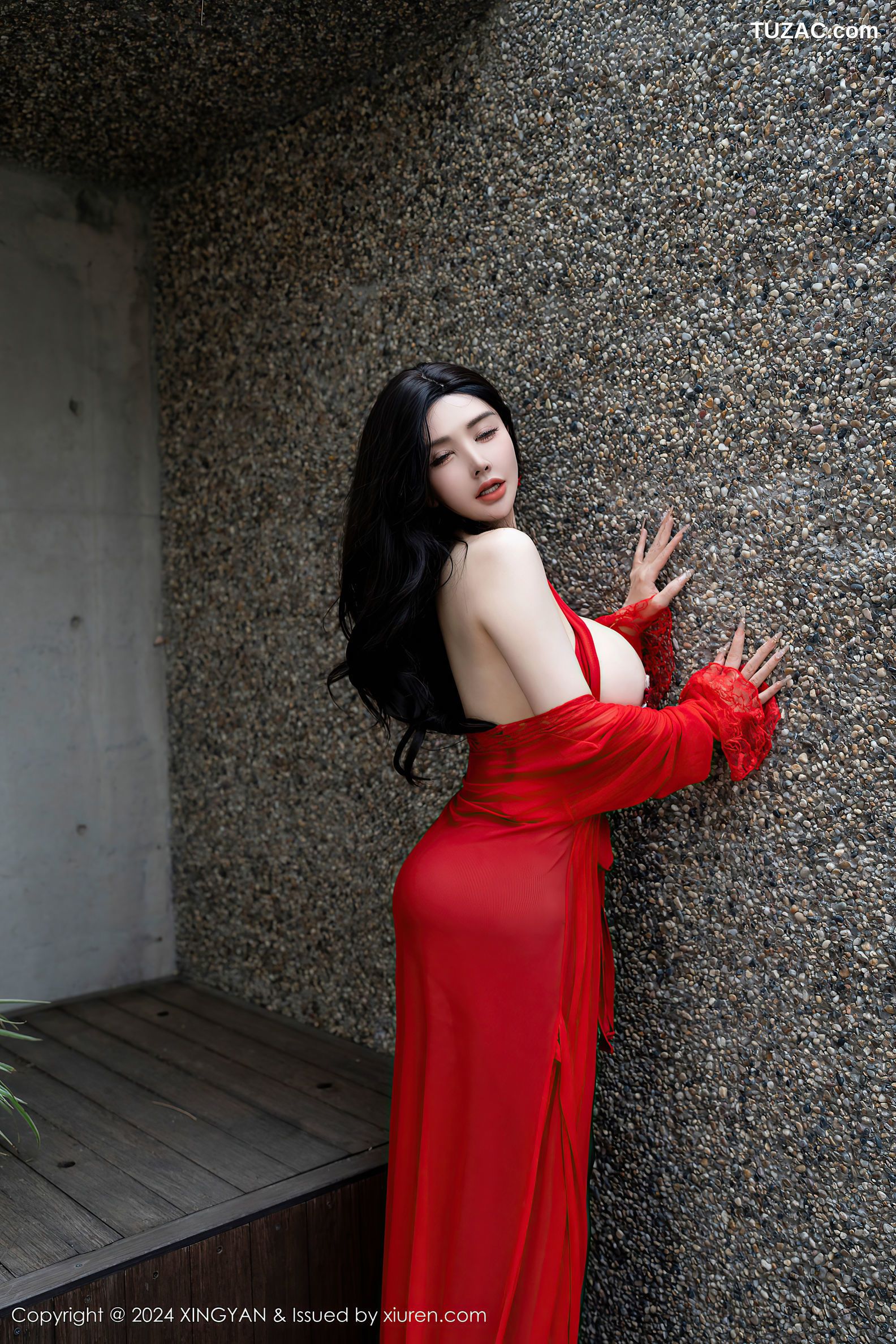 XingYan星颜社-245-潘思沁-红色长裙黑丝真空爆乳-2024.06.21
