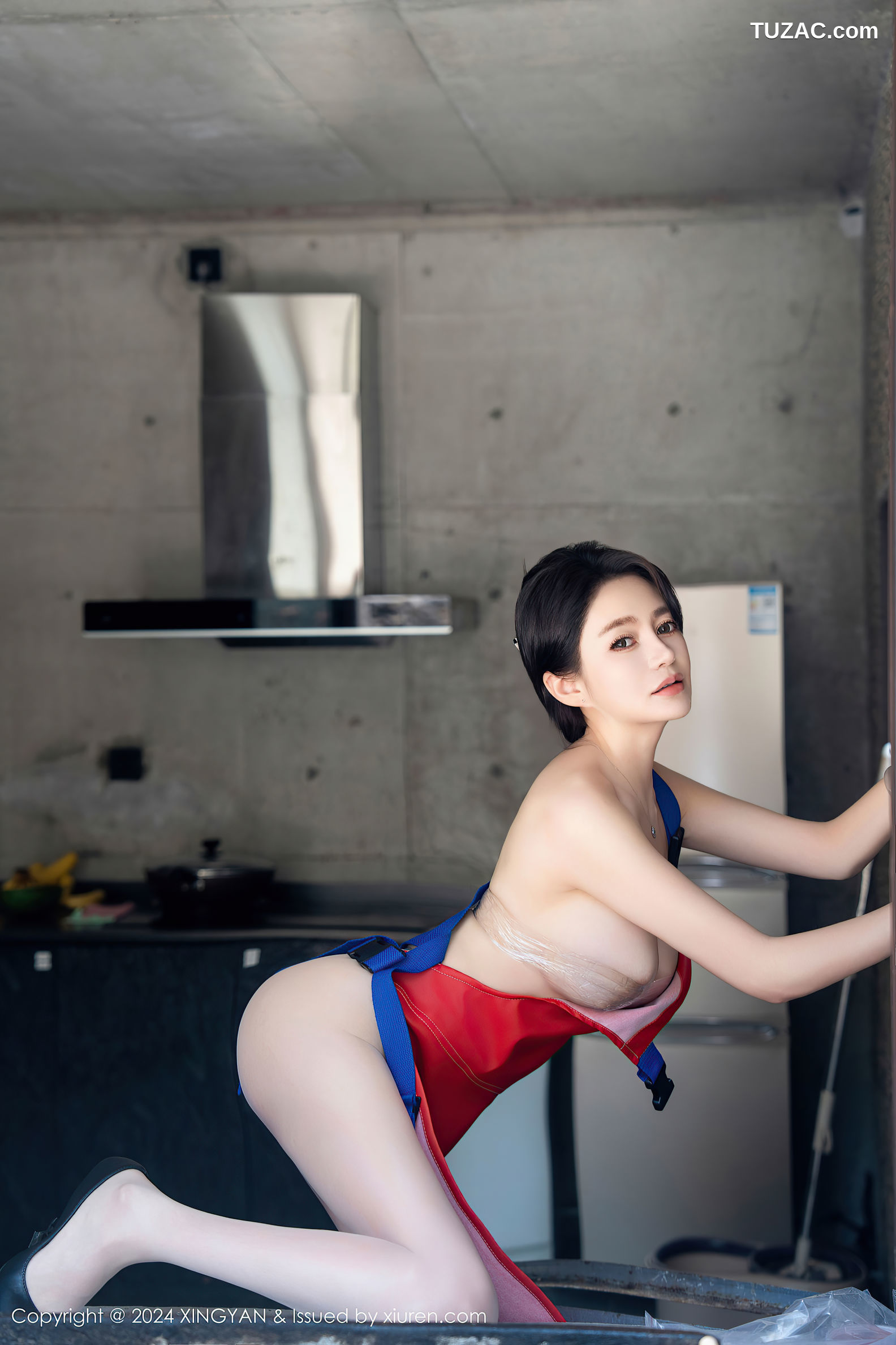 XingYan星颜社-253-林幼一-人妻红围裙保鲜膜内衣爆乳-2024.07.08