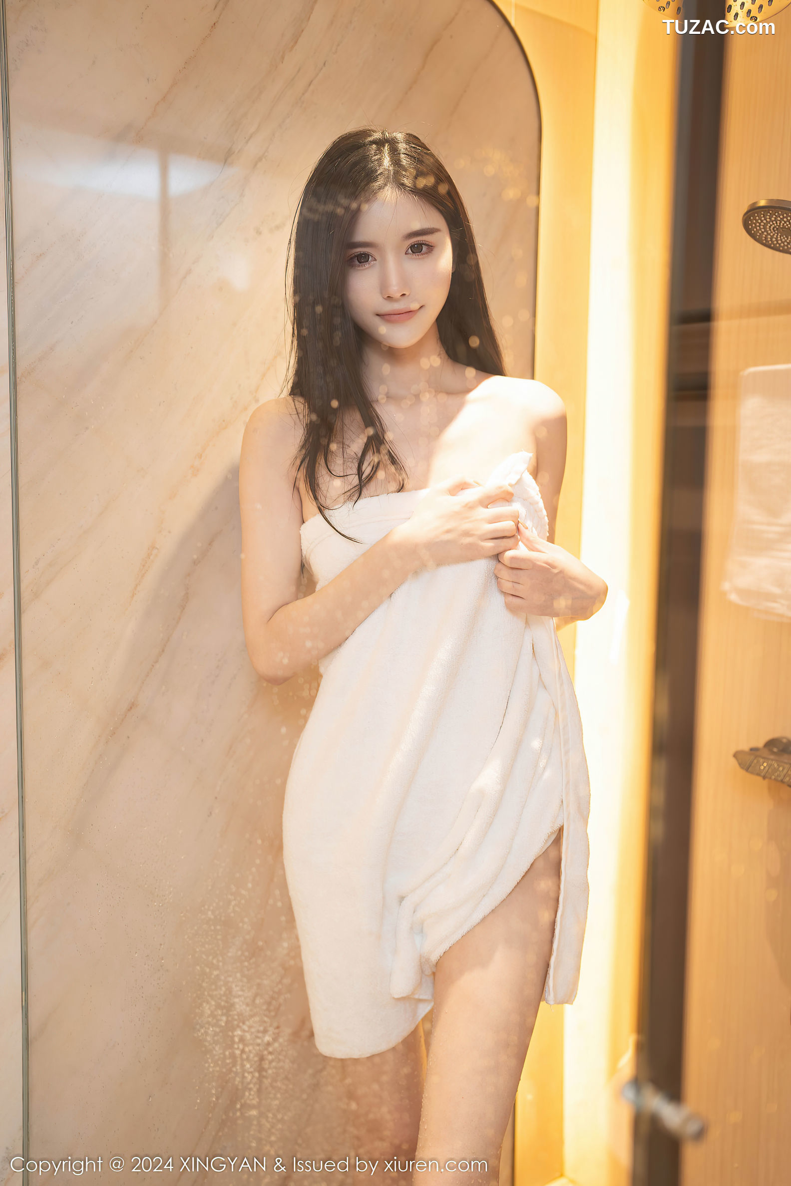 XingYan星颜社-288-Erikaki-OL灰衬衫黑皮裙浴室爆乳-2024.11.22