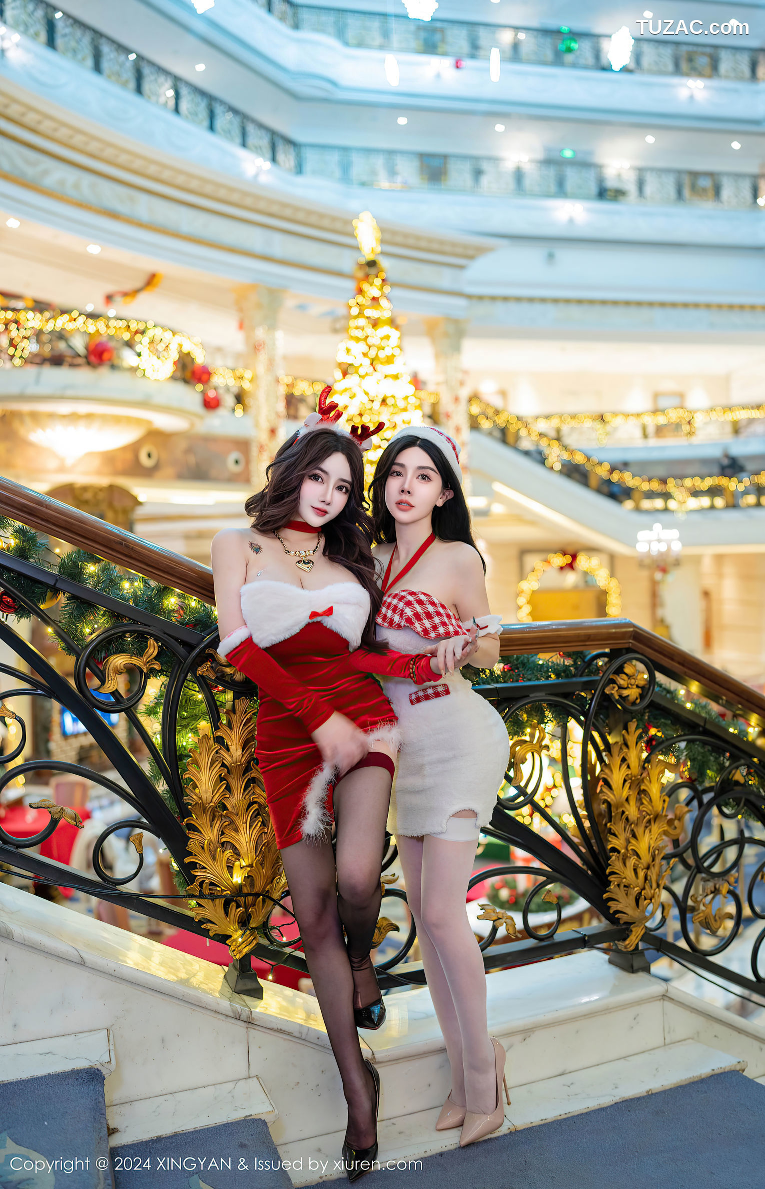XingYan星颜社-294-潘思沁-温心怡-双人模特情趣红衣兔女郎姐妹花爆乳-2024.12.25