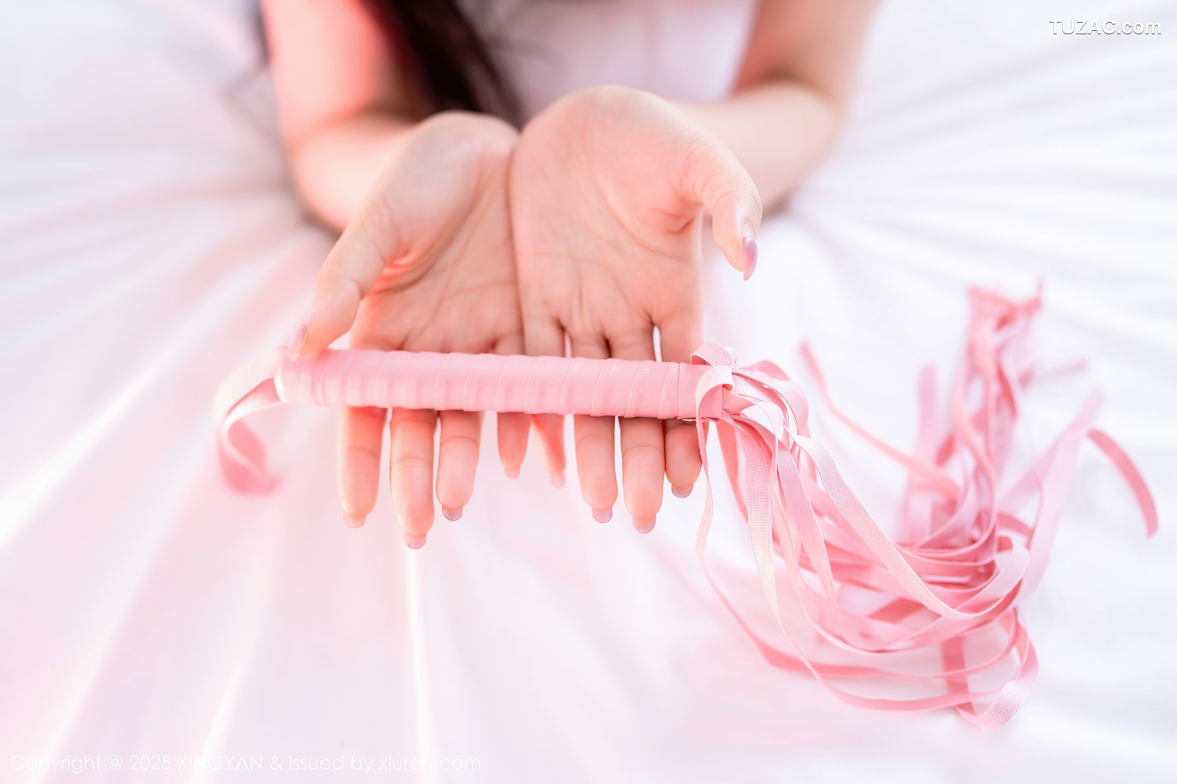 XingYan星颜社-305-袁圆-情趣白色爆乳内衣粉绳绑缚-2025.02.06
