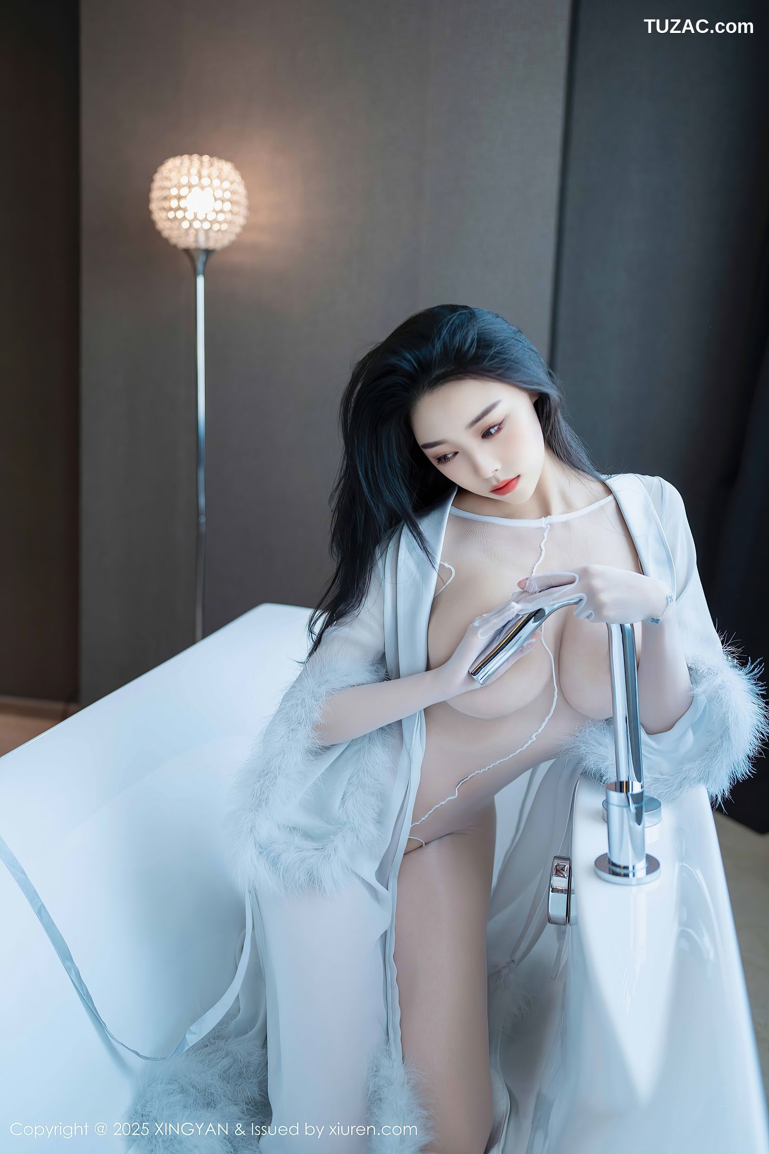 XingYan星颜社-307-清妙-透视白纱连体丝袜浴缸湿身爆乳-2025.02.12