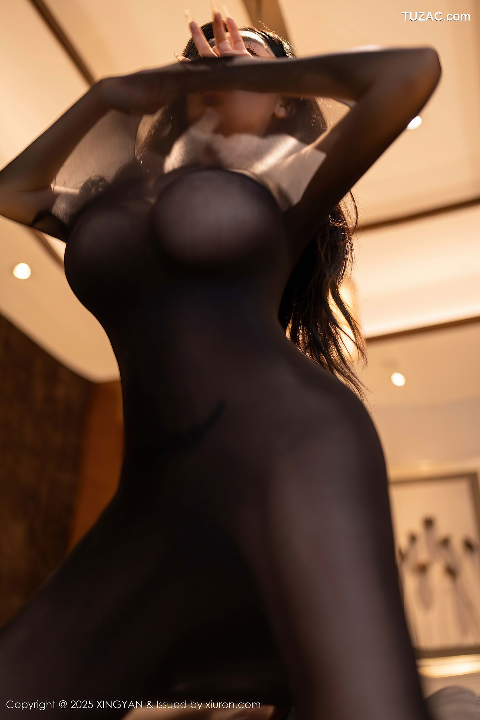 XingYan星颜社-309-潘思沁-轻透连体黑丝爆乳-2025.02.14