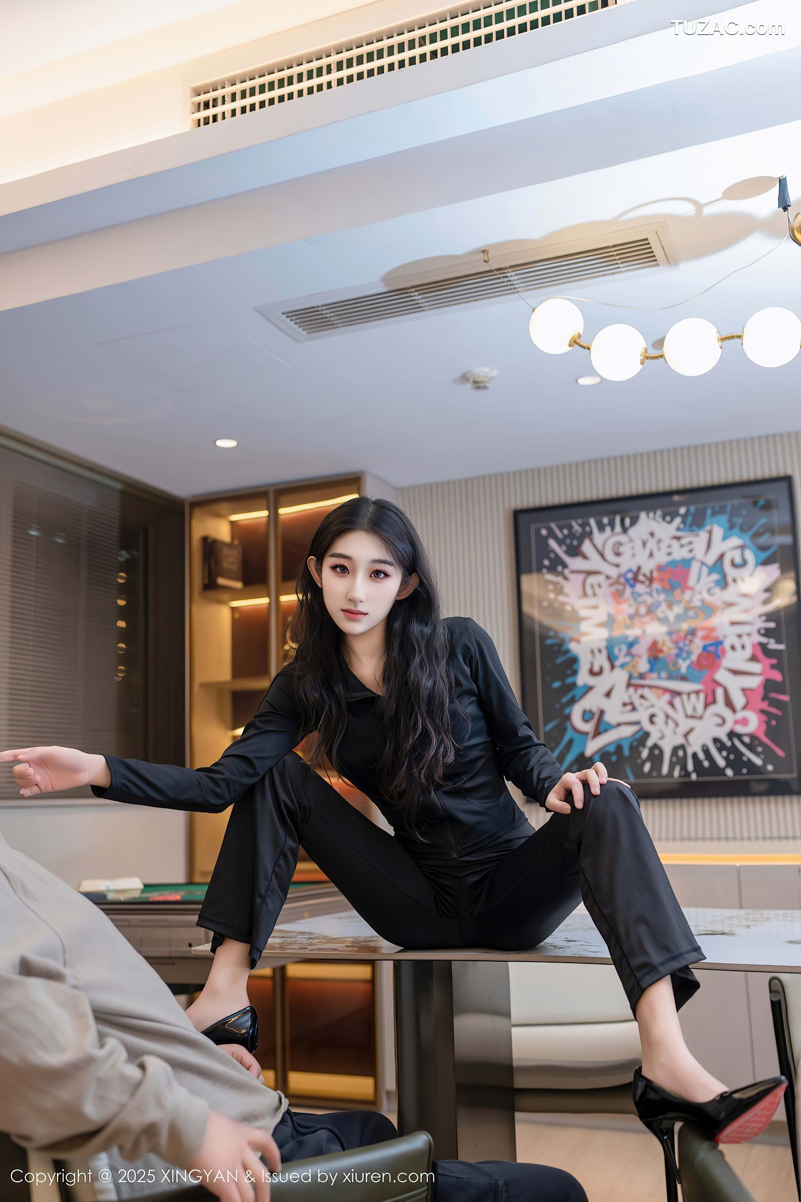 XingYan星颜社-321-星冉-黑色运动服黑色长裤白色内衣-2025.03.11