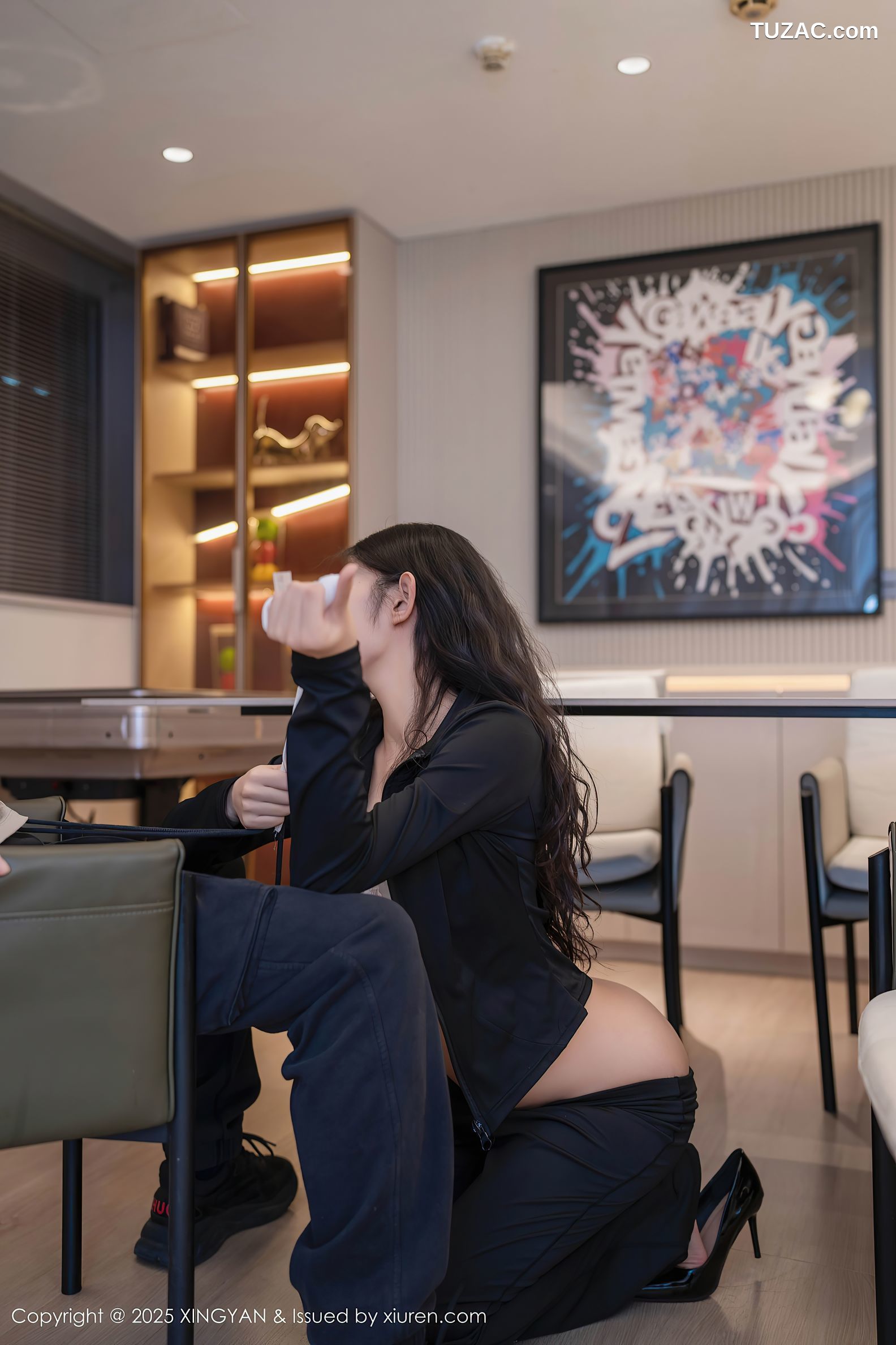 XingYan星颜社-321-星冉-黑色运动服黑色长裤白色内衣-2025.03.11