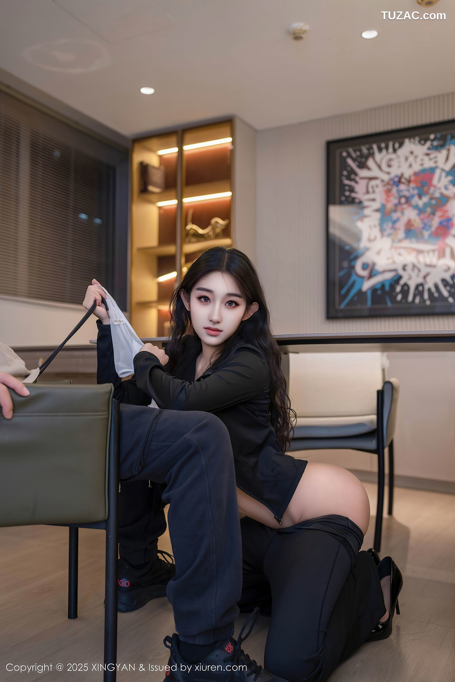 XingYan星颜社-321-星冉-黑色运动服黑色长裤白色内衣-2025.03.11